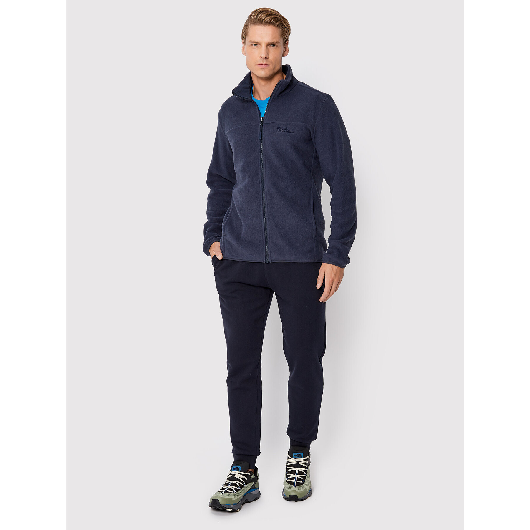 Jack Wolfskin Fleecová mikina Beilstein 1710551 Tmavomodrá Regular Fit - Pepit.sk