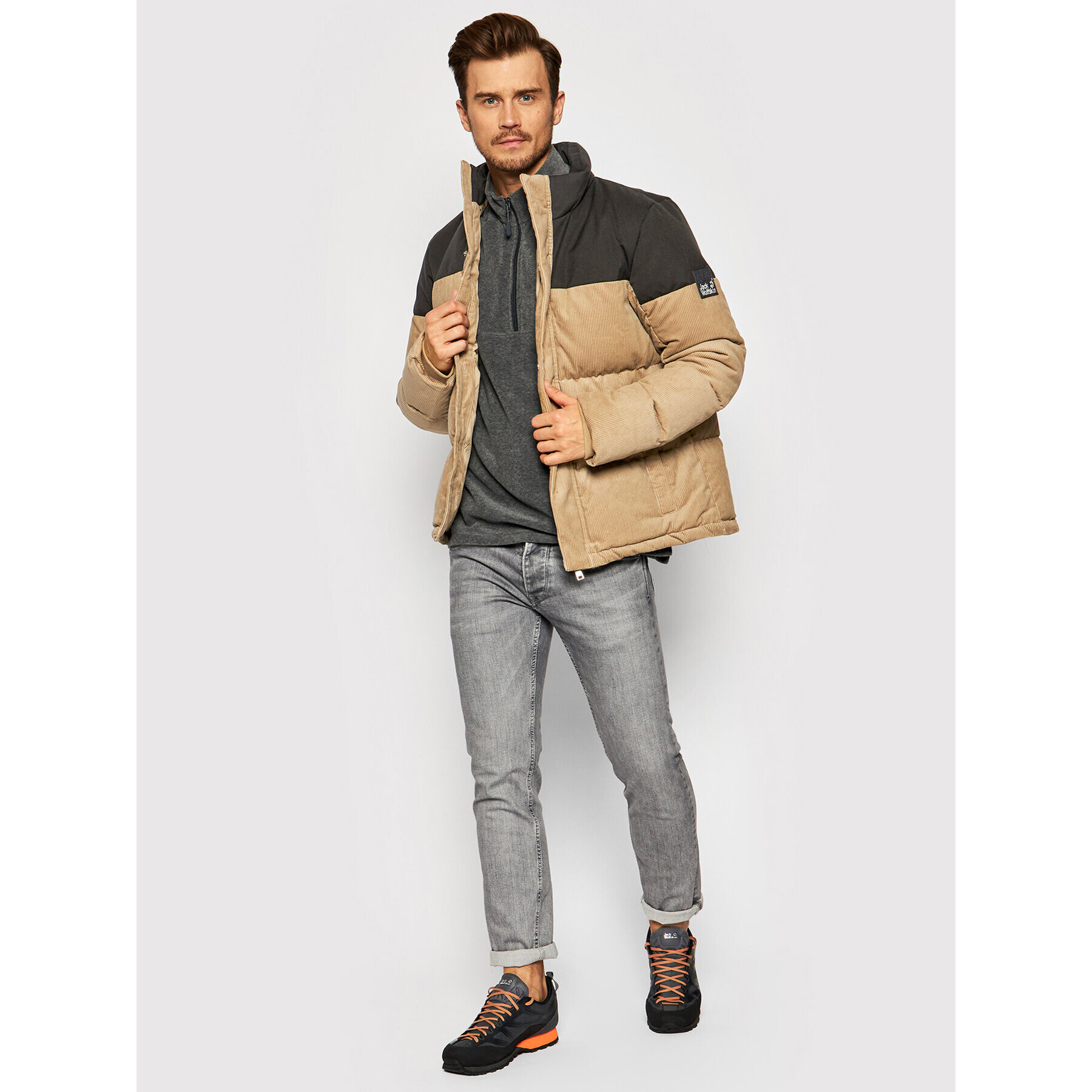 Jack Wolfskin Fleecová mikina Gecko 1709521 Sivá Regular Fit - Pepit.sk