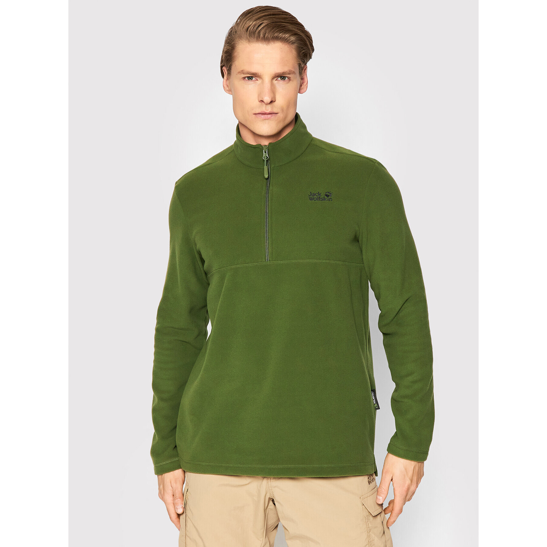 Jack Wolfskin Fleecová mikina Gecko 1709521 Zelená Regular Fit - Pepit.sk