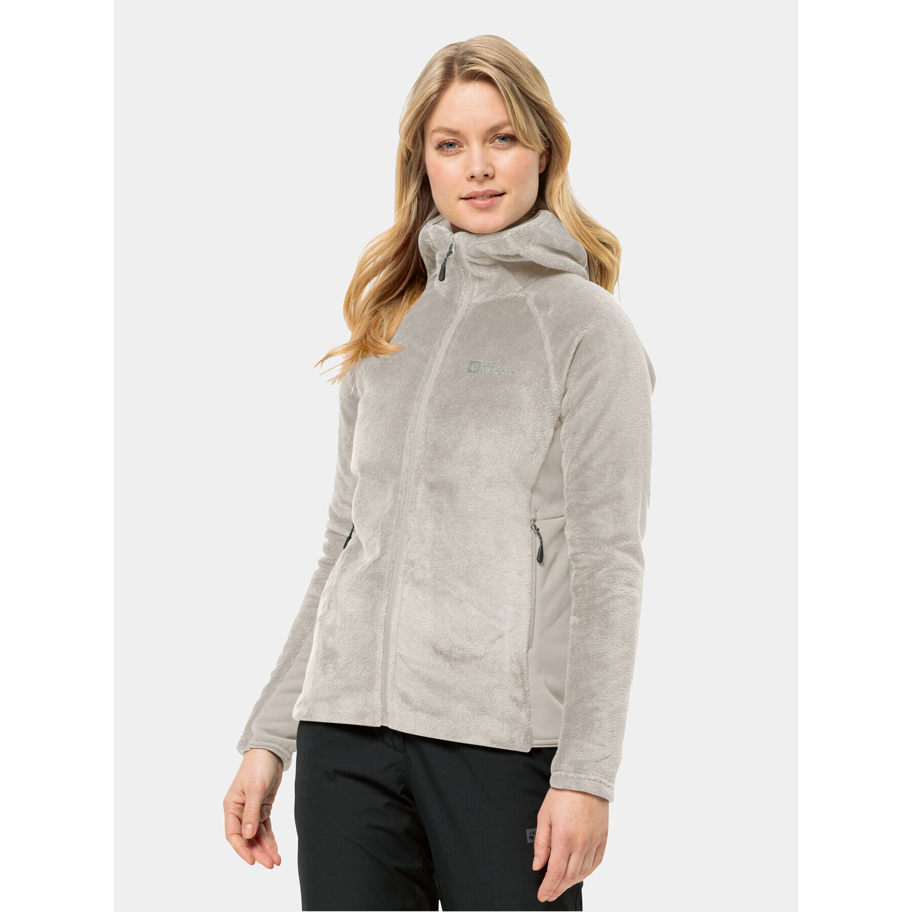 Jack Wolfskin Fleecová mikina Rotwand Hooded Fz 1710742 Sivá Regular Fit - Pepit.sk