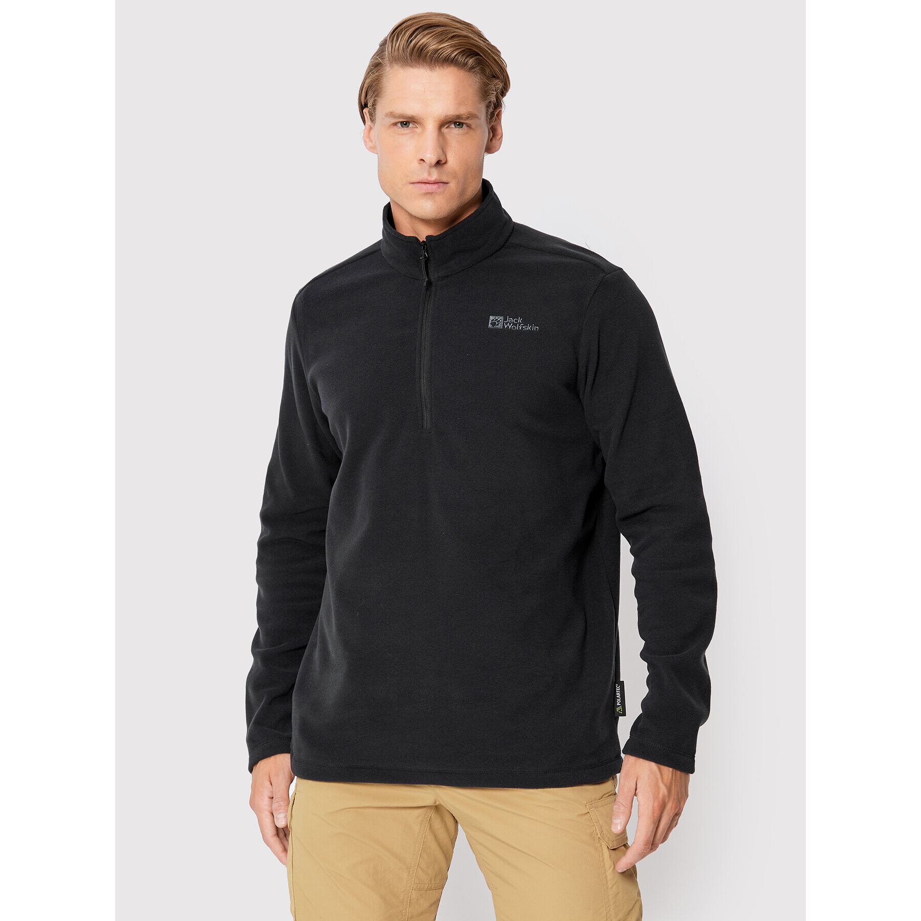 Jack Wolfskin Fleecová mikina Taunus 1709522 Čierna Regular Fit - Pepit.sk