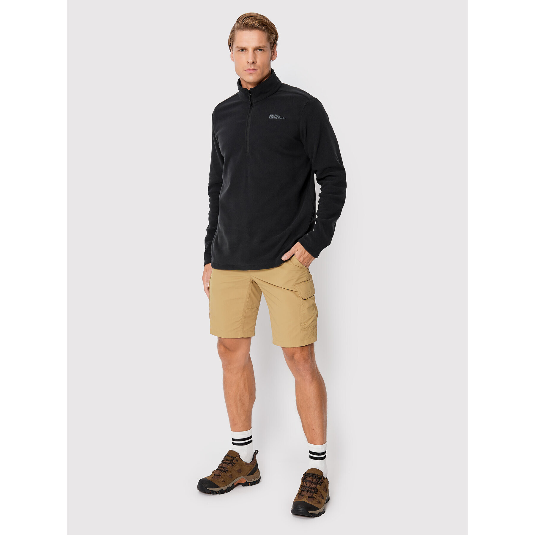 Jack Wolfskin Fleecová mikina Taunus 1709522 Čierna Regular Fit - Pepit.sk