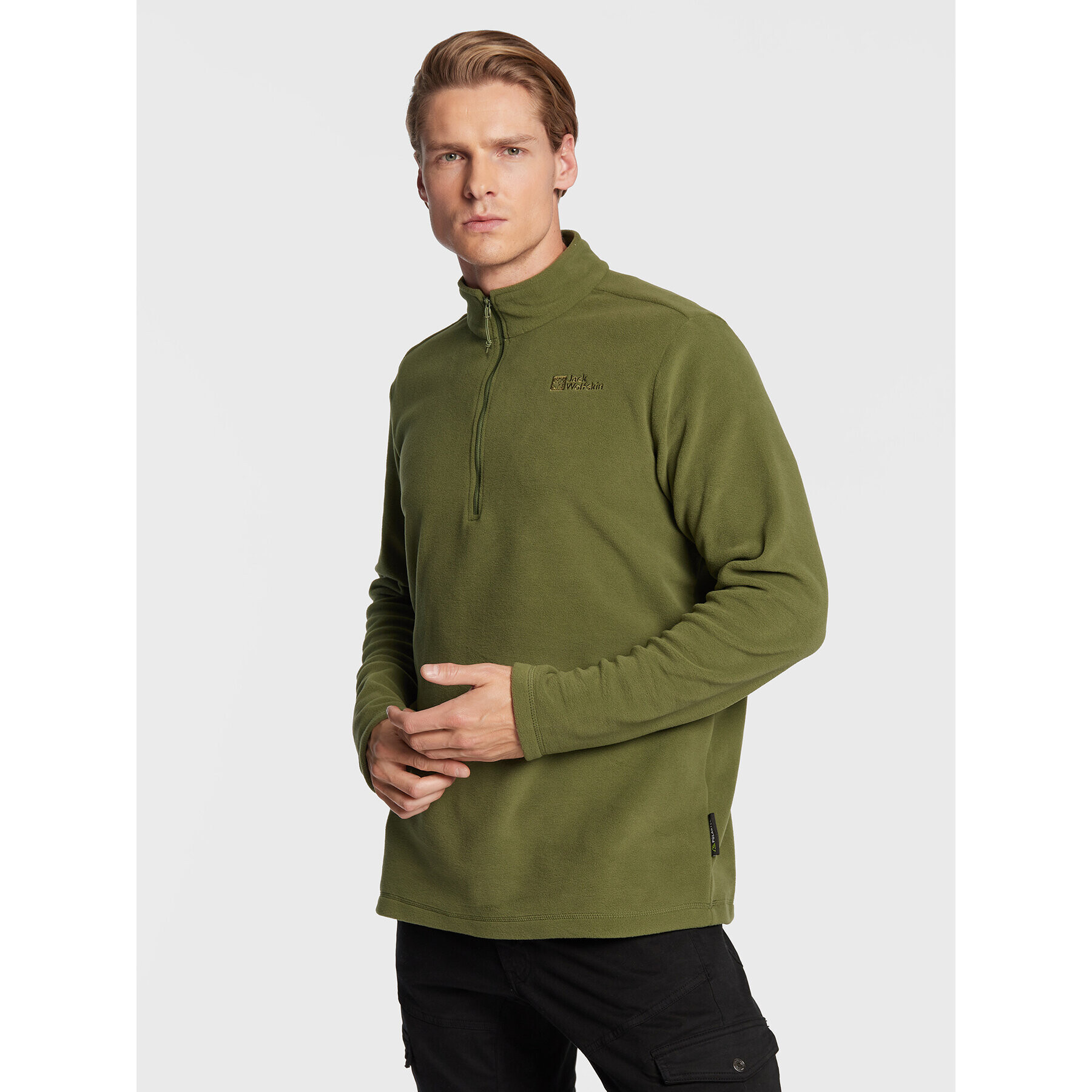 Jack Wolfskin Fleecová mikina Taunus 1709522 Zelená Regular Fit - Pepit.sk