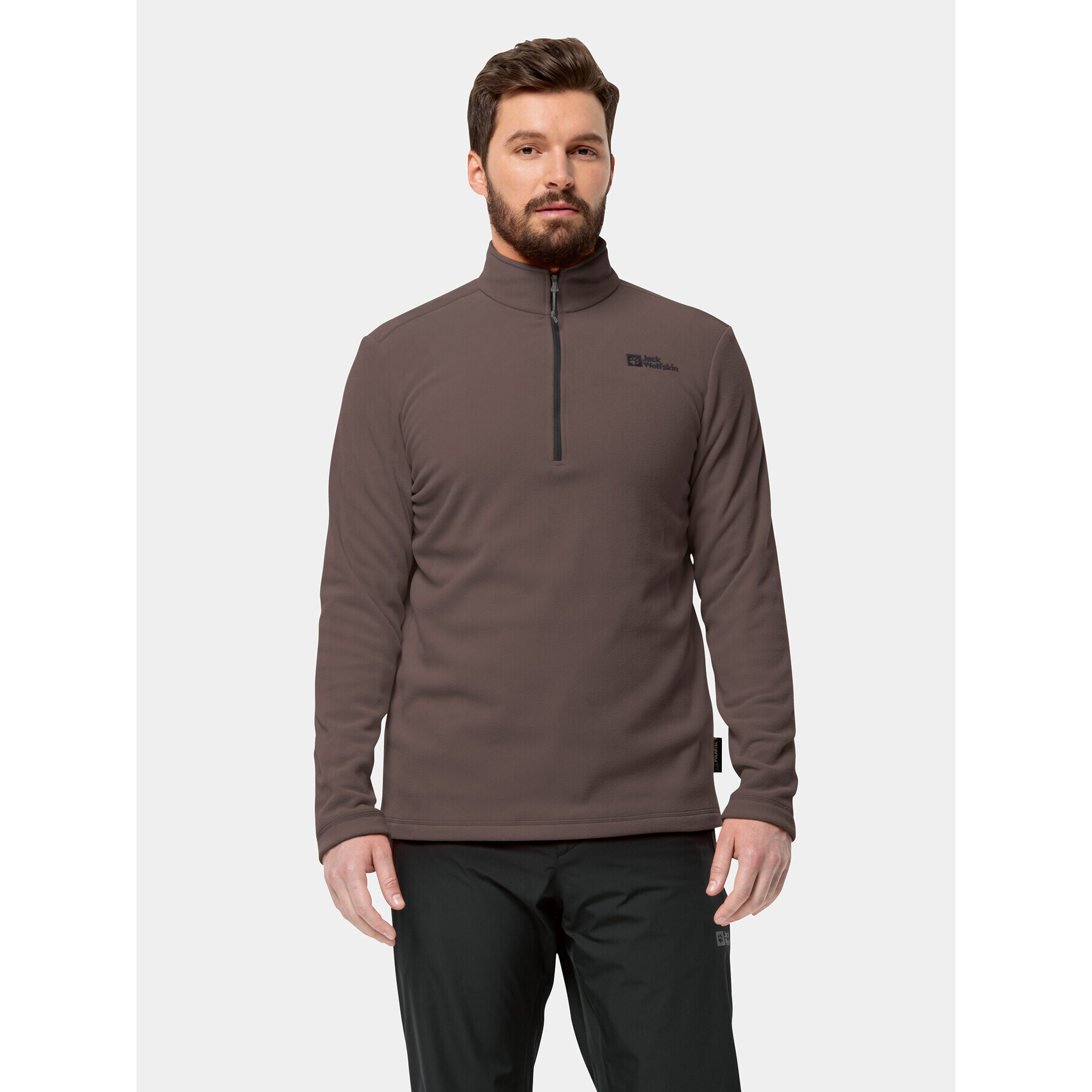 Jack Wolfskin Fleecová mikina Taunus Hz 1709522 Červená Regular Fit - Pepit.sk