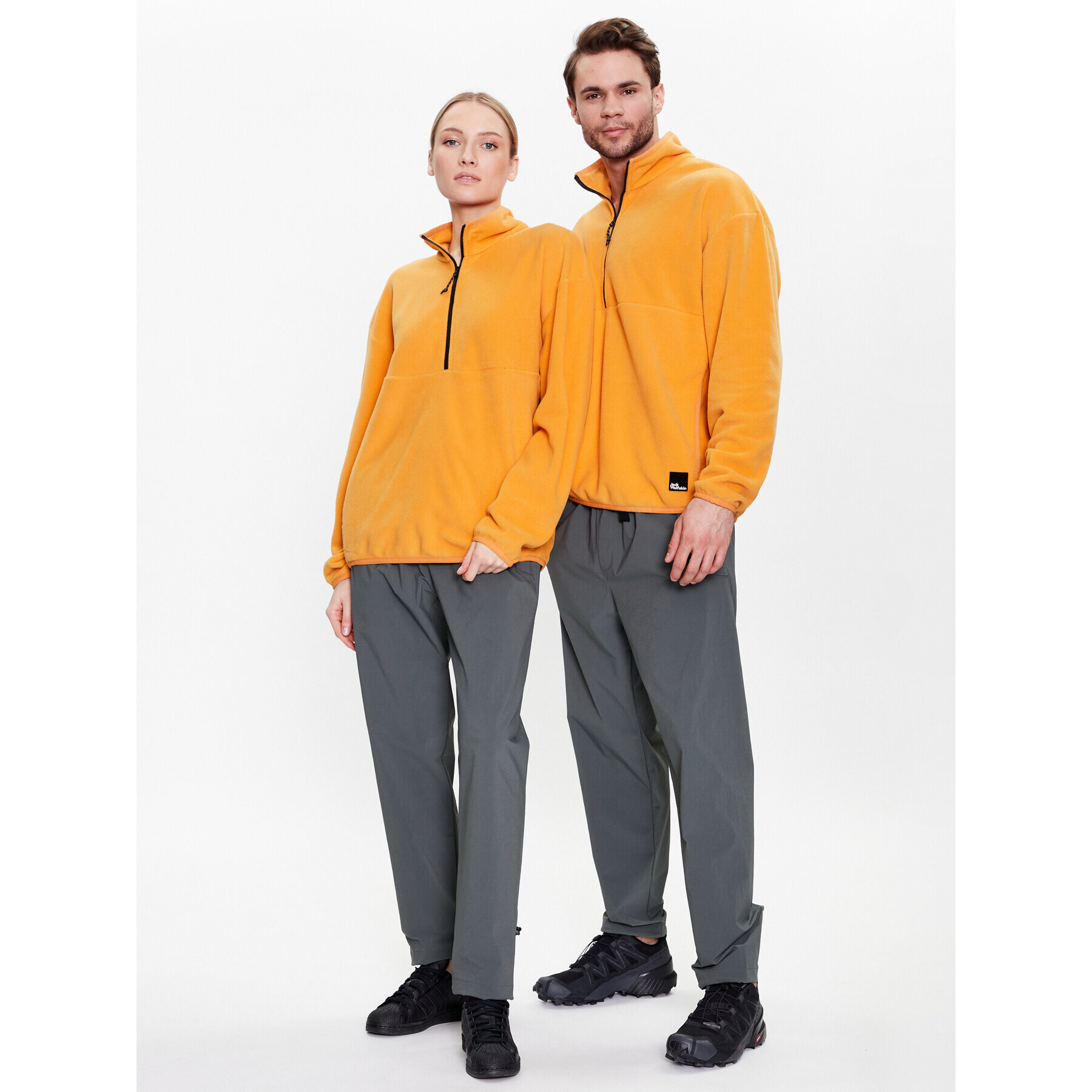 Jack Wolfskin Fleecová mikina Unisex Bockenheim 1711091 Žltá Regular Fit - Pepit.sk