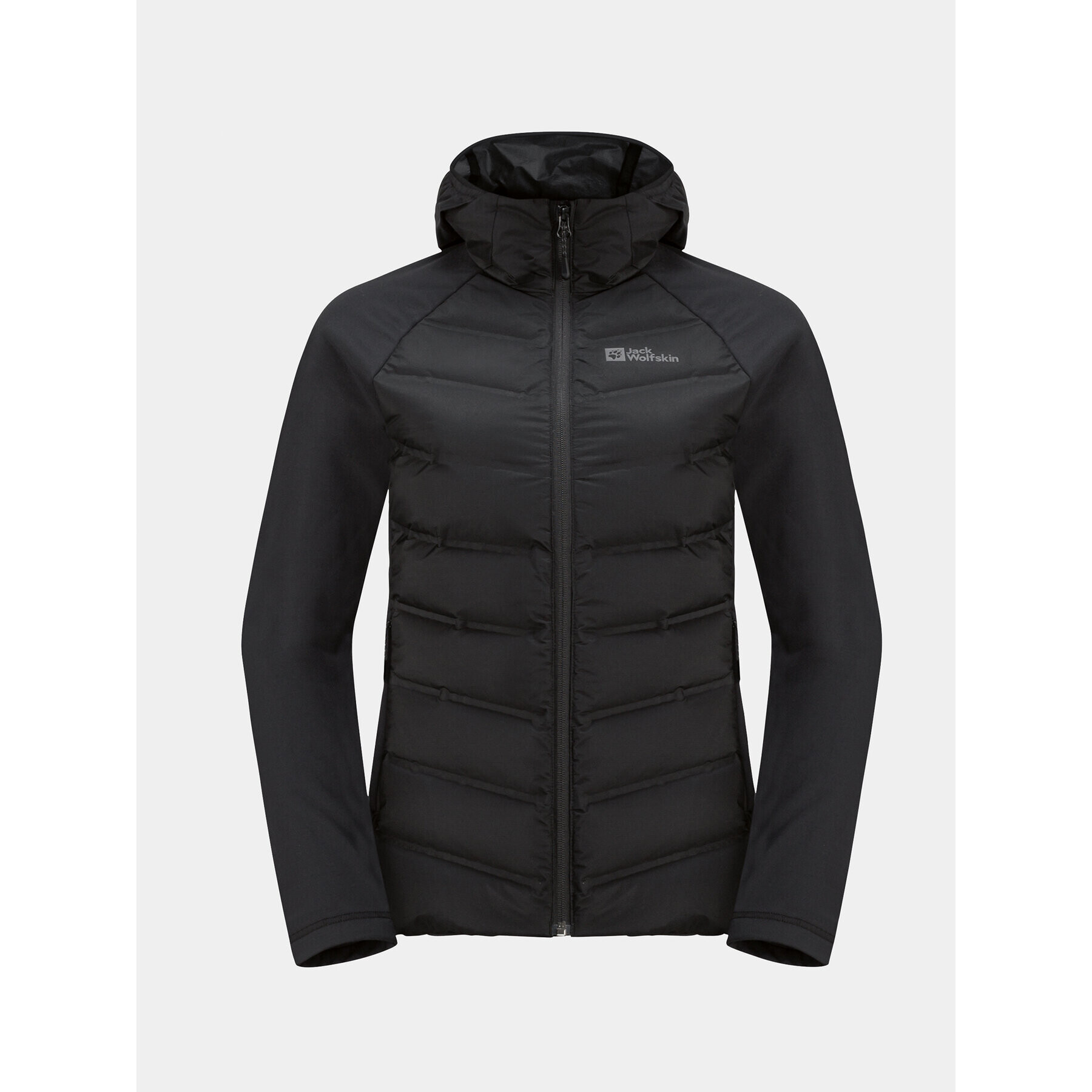 Jack Wolfskin Outdoorová bunda Tasman Down Hybrid 1711331 Čierna Regular Fit - Pepit.sk