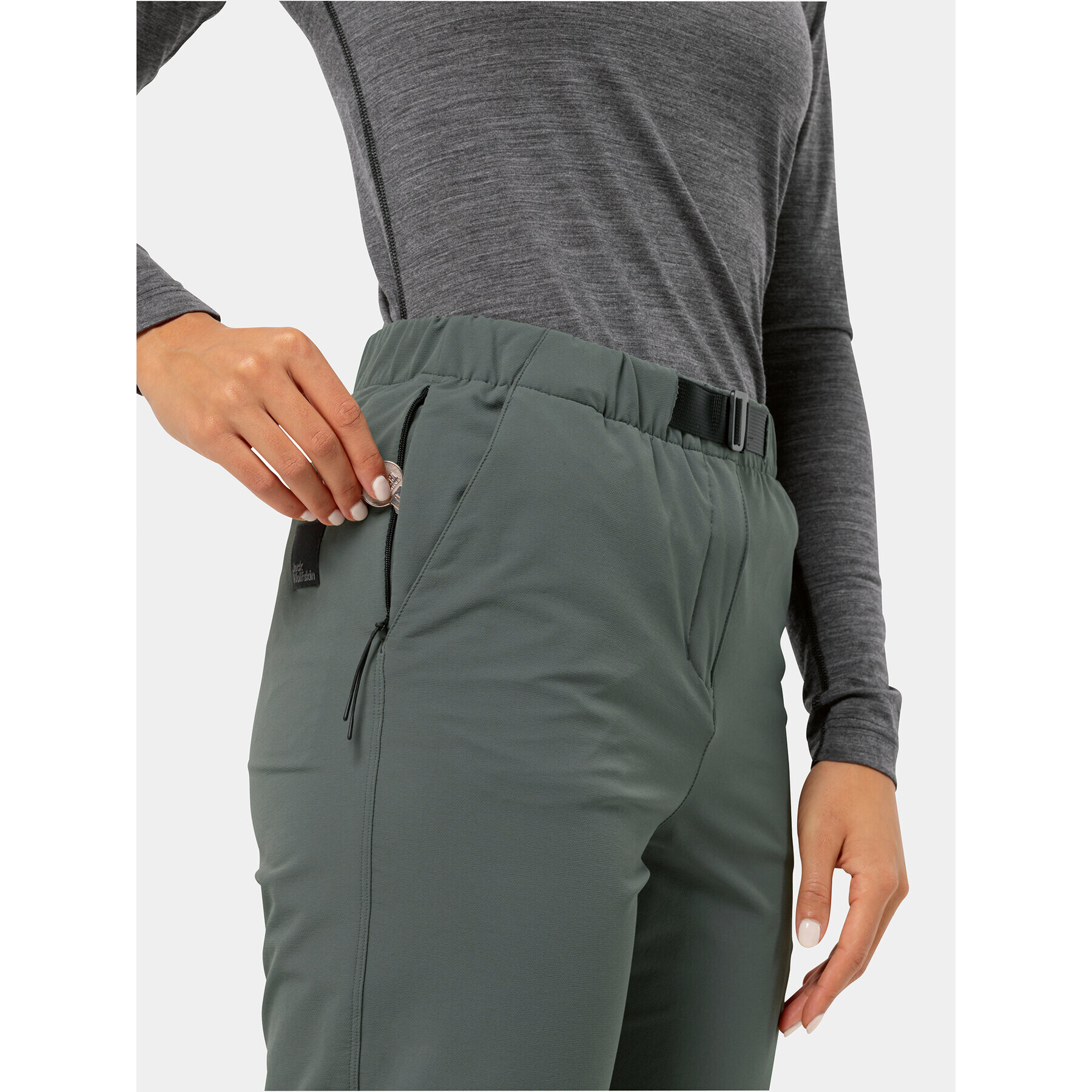 Jack Wolfskin Outdoorové nohavice Wandermood Pants 1508441 Zelená Regular Fit - Pepit.sk