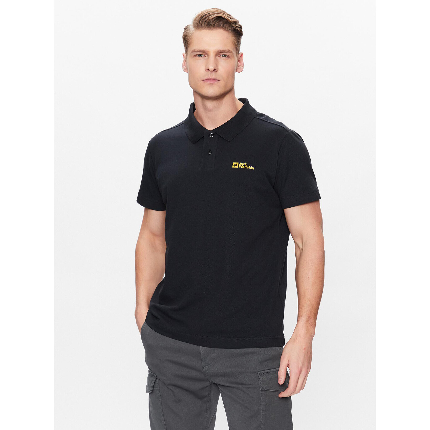 Jack Wolfskin Polokošeľa Essential 1809301 Čierna Regular Fit - Pepit.sk