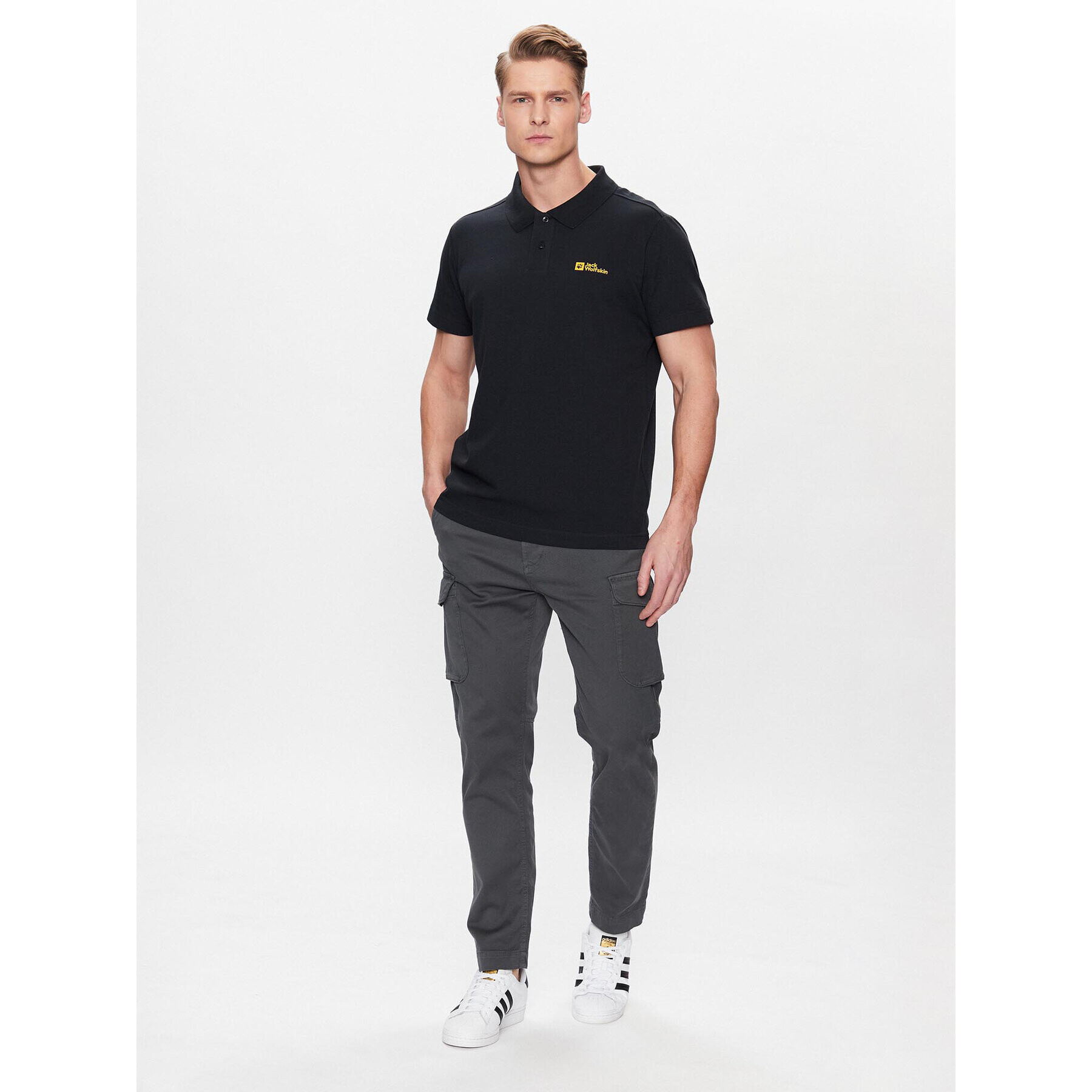 Jack Wolfskin Polokošeľa Essential 1809301 Čierna Regular Fit - Pepit.sk