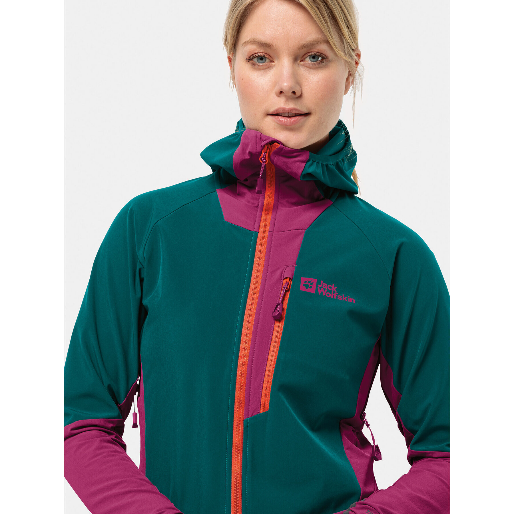 Jack Wolfskin Softshellová bunda Alpspitze Hoody 1307751 Zelená Regular Fit - Pepit.sk