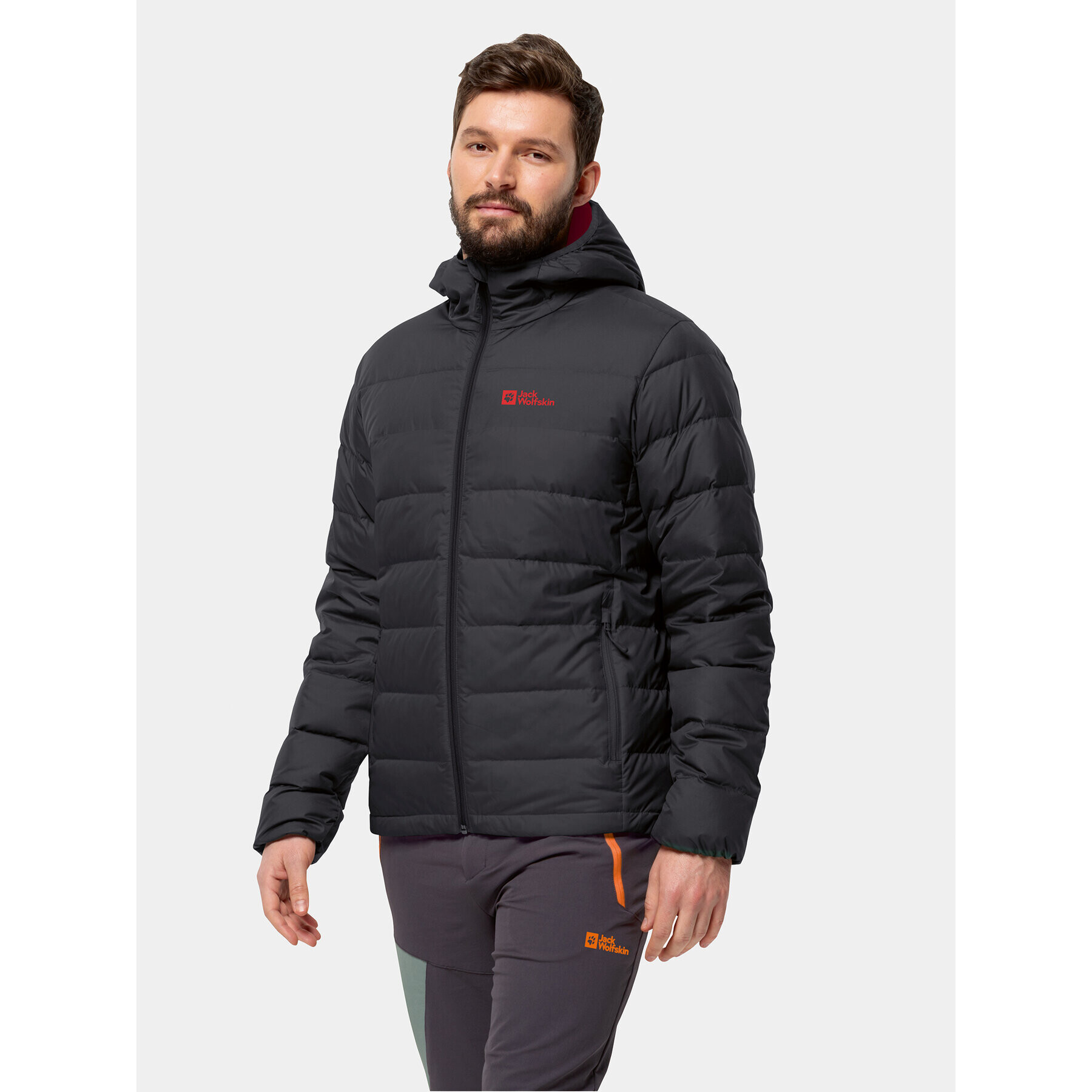 Jack Wolfskin Vatovaná bunda Ather Down Hoody 1207671 Čierna Regular Fit - Pepit.sk