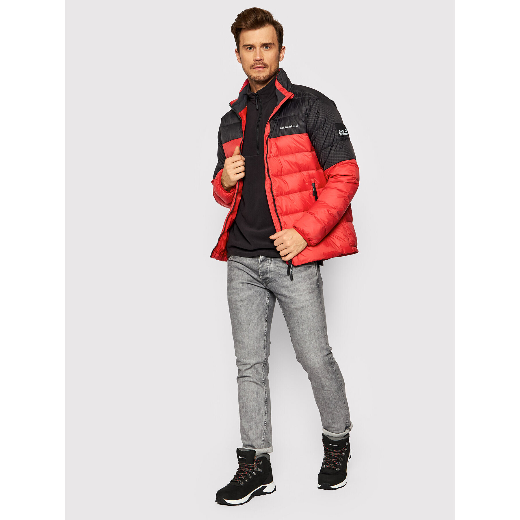 Jack Wolfskin Vatovaná bunda Tundra 1206621 Červená Regular Fit - Pepit.sk