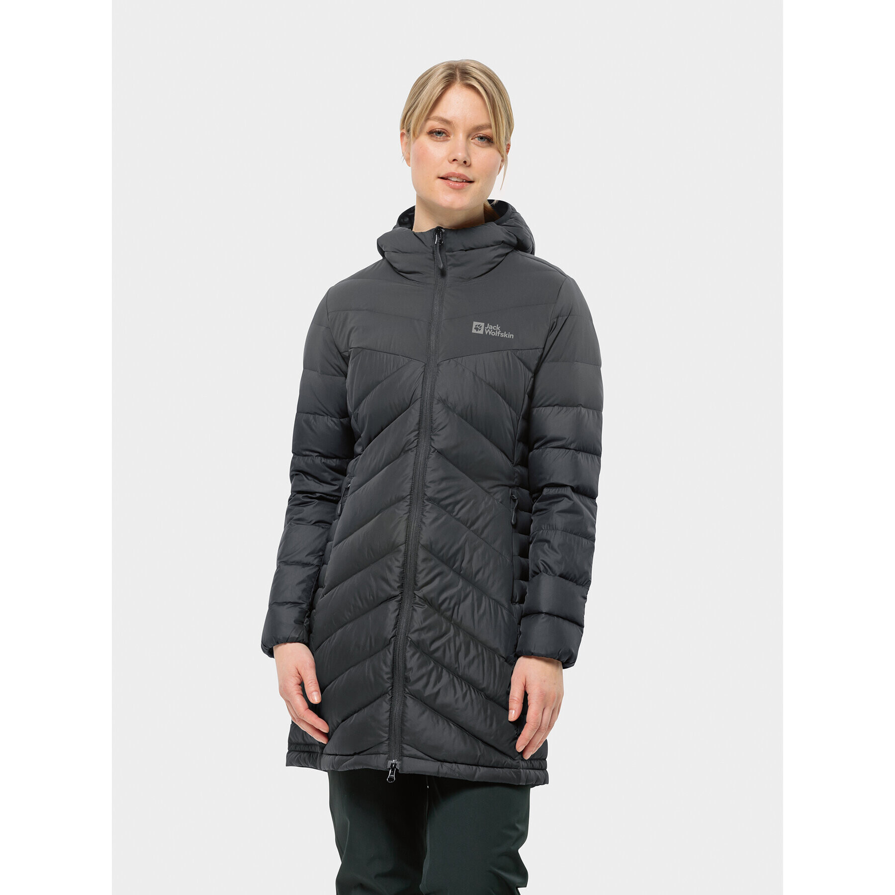 Jack Wolfskin Vatovaná bunda Tundra Down Coat 1207751 Čierna Regular Fit - Pepit.sk