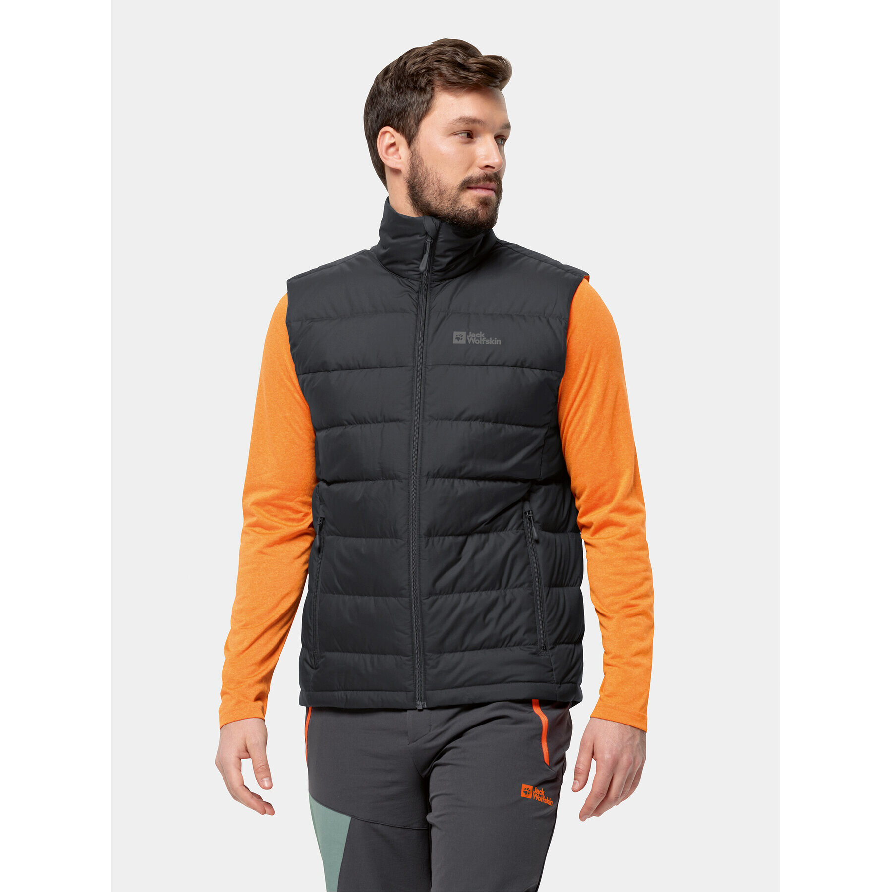 Jack Wolfskin Vesta Ather Down Vest 1207691 Čierna Regular Fit - Pepit.sk