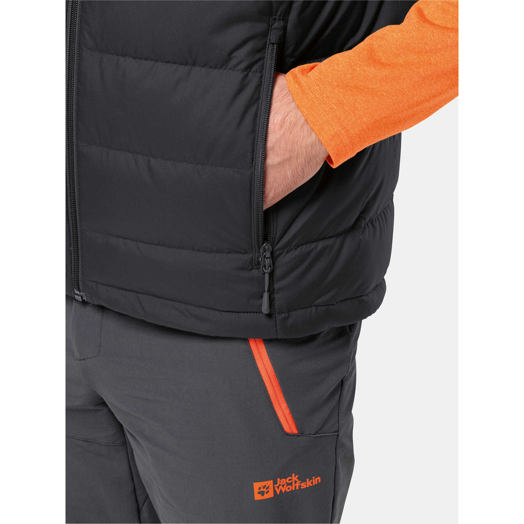 Jack Wolfskin Vesta Ather Down Vest 1207691 Čierna Regular Fit - Pepit.sk