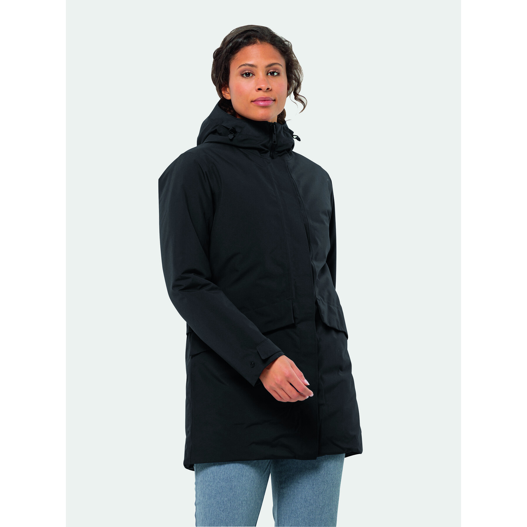 Jack Wolfskin Zimné bundy Tempelhof Coat 1116151 Čierna Regular Fit - Pepit.sk