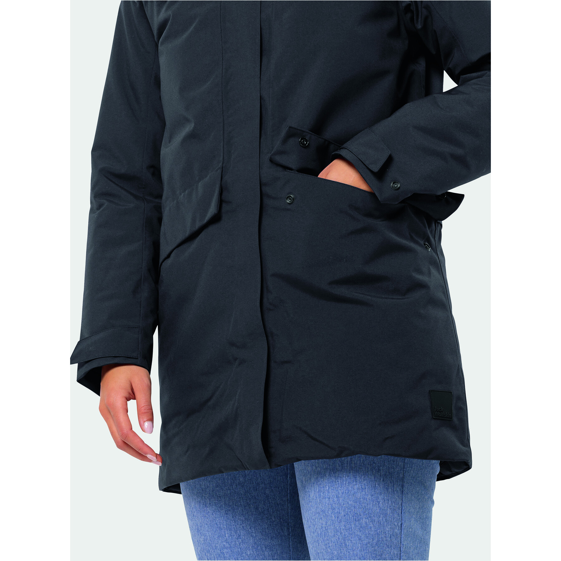 Jack Wolfskin Zimné bundy Tempelhof Coat 1116151 Čierna Regular Fit - Pepit.sk