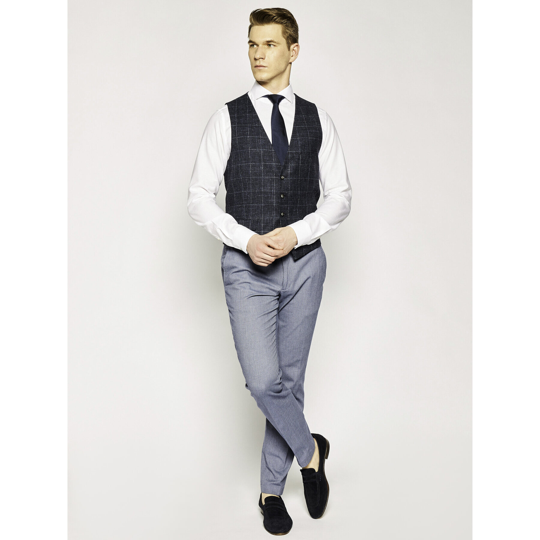 JOOP! Bavlnené nohavice 17 Jt-24Hanc-W 30019334 Tmavomodrá Slim Fit - Pepit.sk