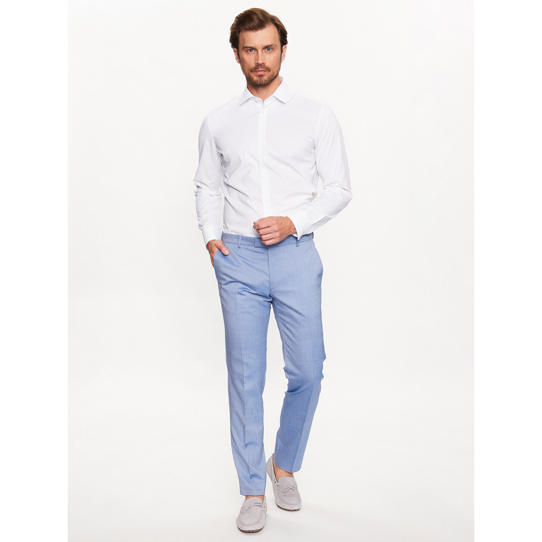 JOOP! Bavlnené nohavice 30036952 Modrá Slim Fit - Pepit.sk