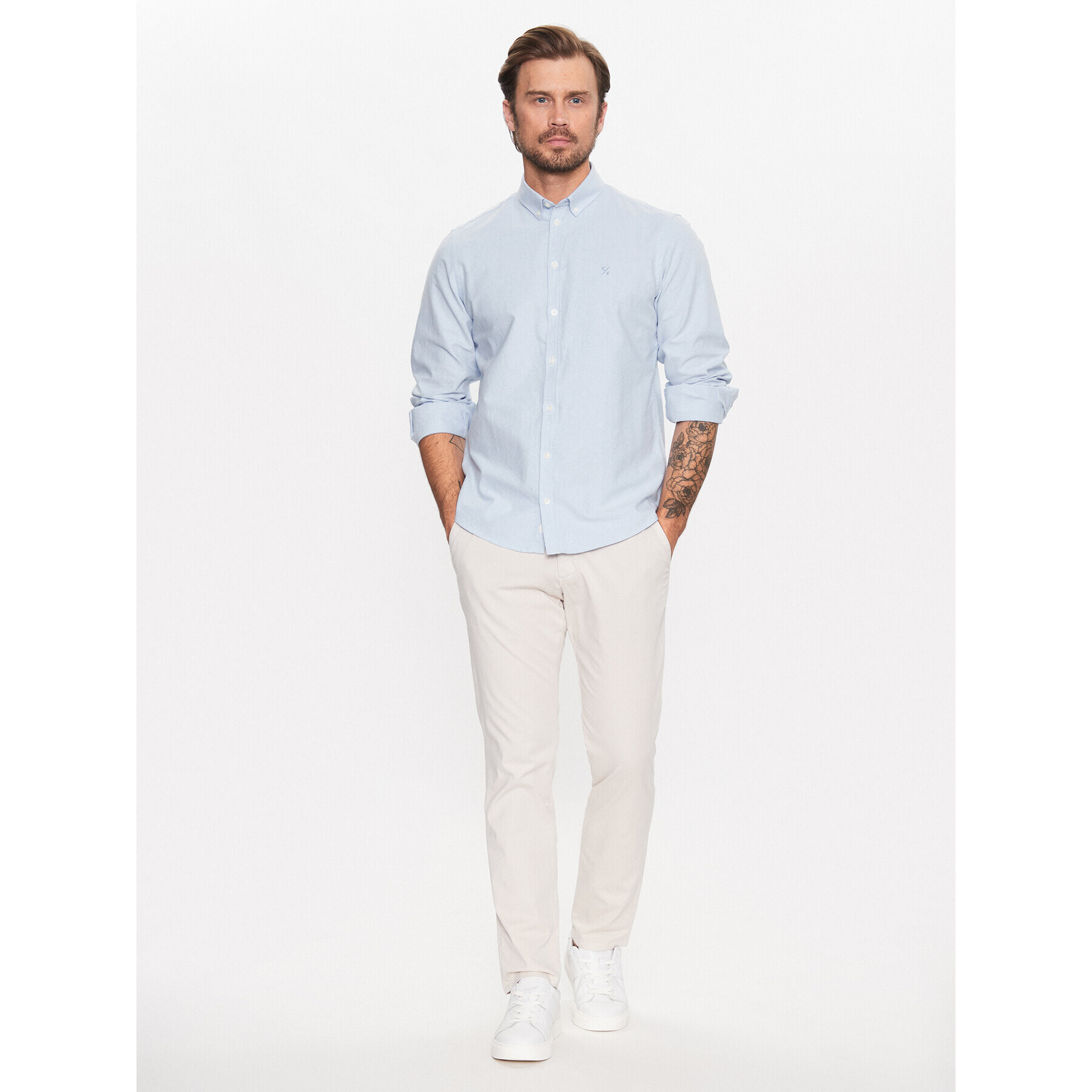 JOOP! Jeans Bavlnené nohavice 30036556 Biela Modern Fit - Pepit.sk