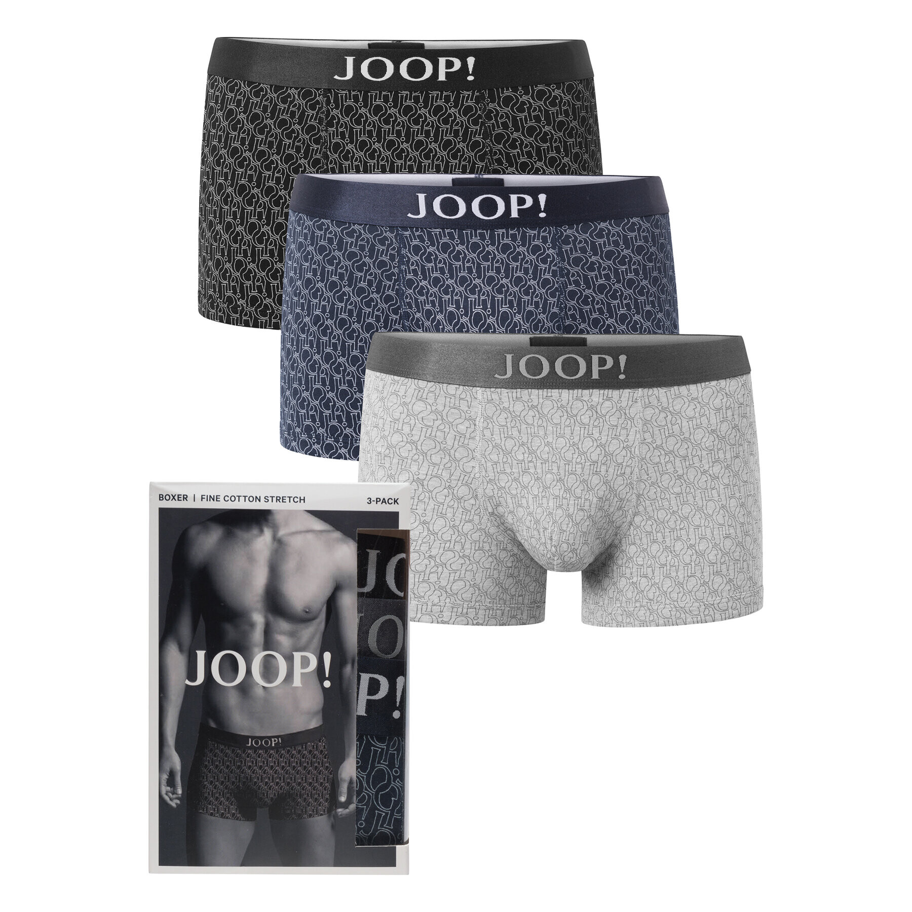 JOOP! Súprava 3 kusov boxeriek 30036182 Farebná Shaped Fit - Pepit.sk