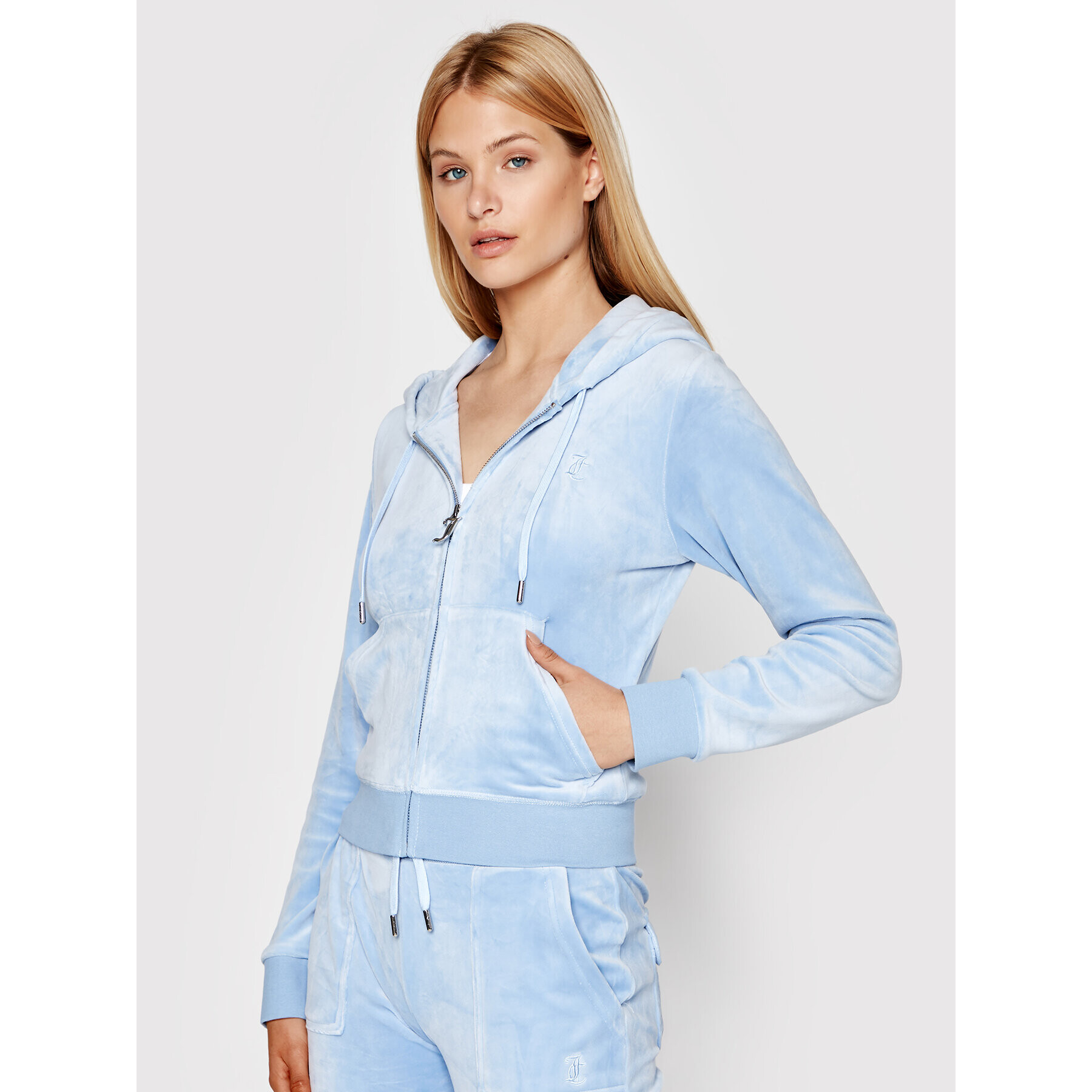 Juicy Couture Mikina Robertson JCAP176 Modrá Slim Fit - Pepit.sk