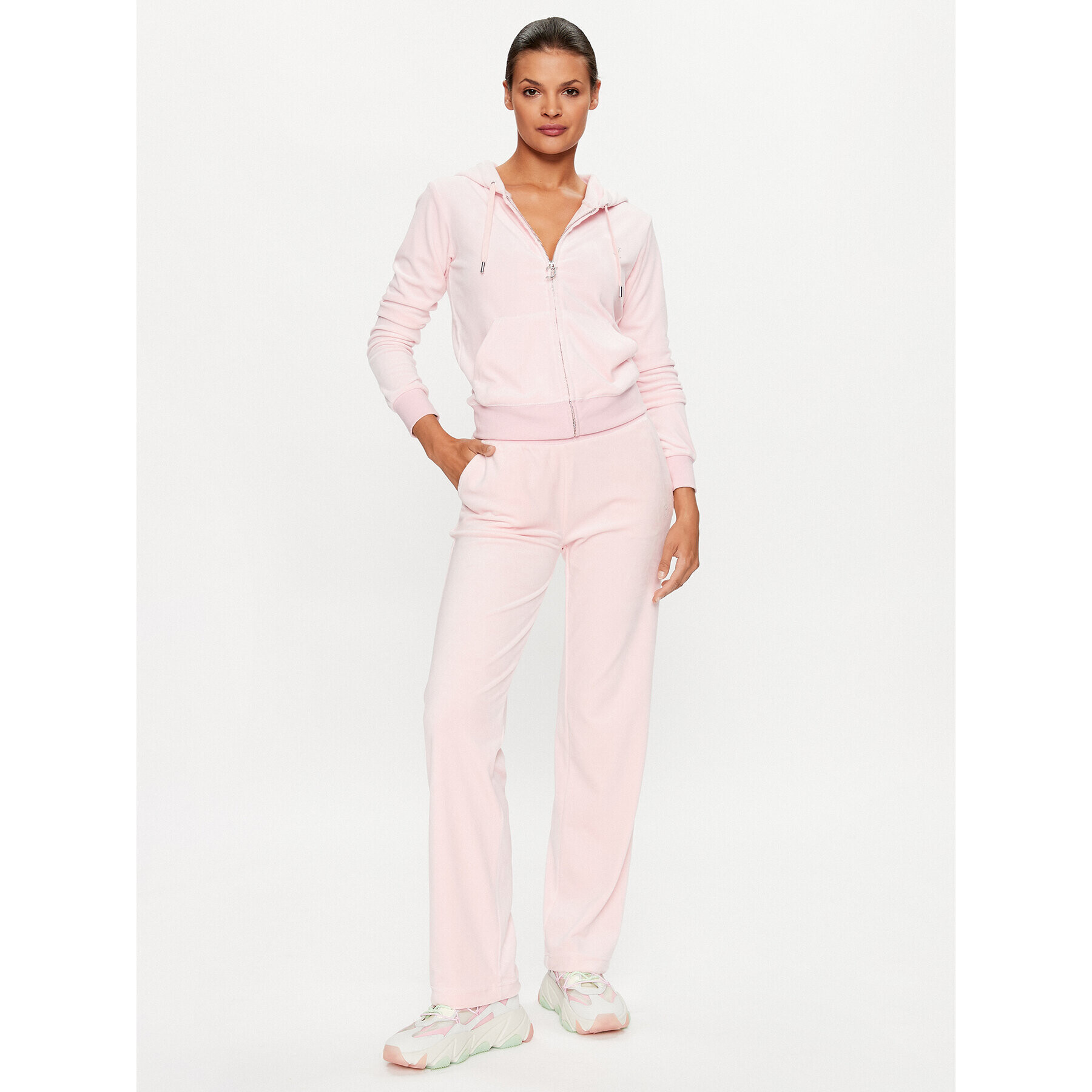 Juicy Couture Mikina Robertson JCCA221006 Ružová Regular Fit - Pepit.sk