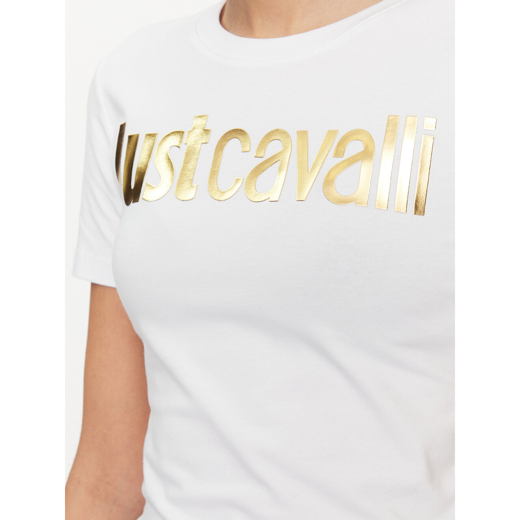 Just Cavalli Tričko 75PAHT00 Biela Regular Fit - Pepit.sk