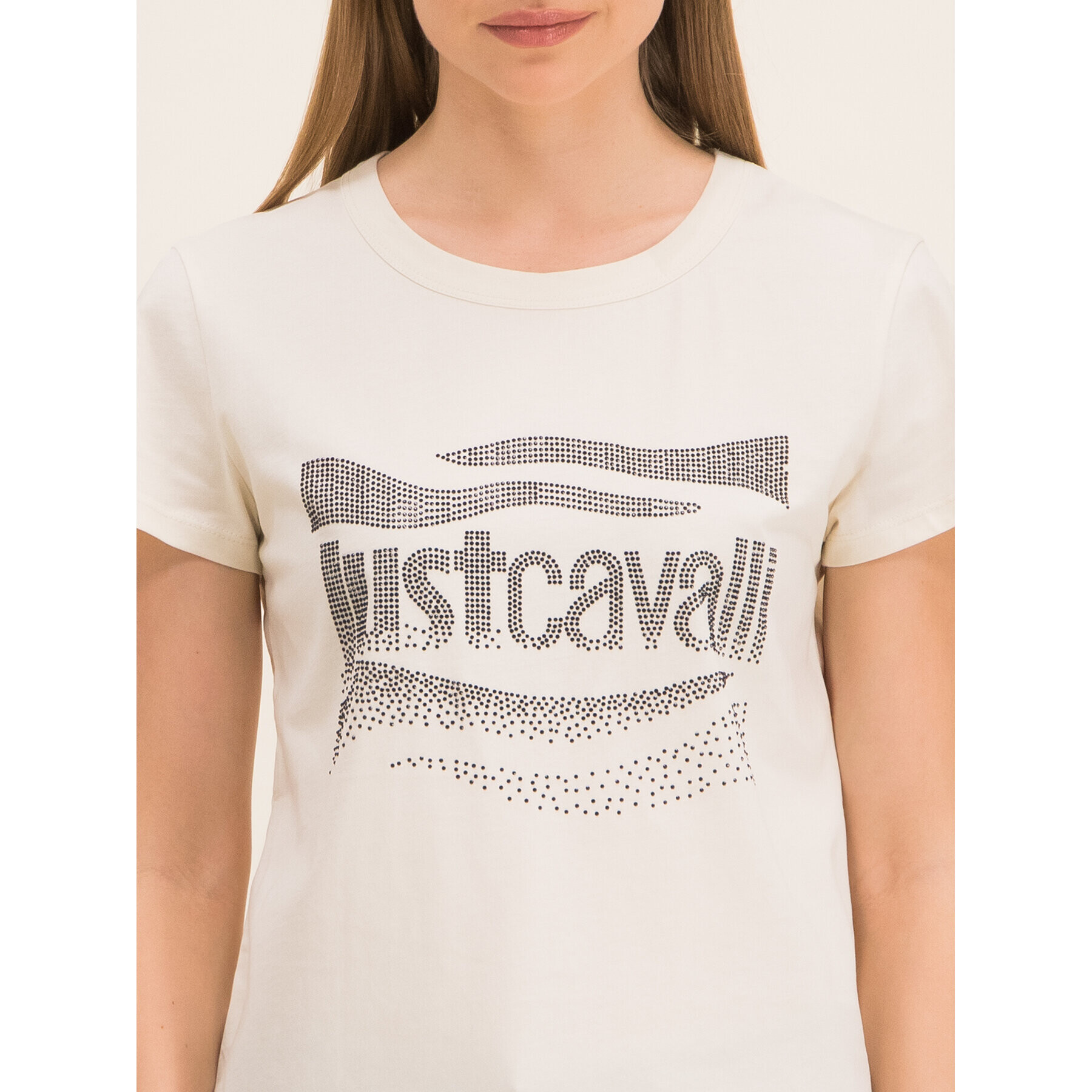 Just Cavalli Tričko S04GC0333 Biela Slim Fit - Pepit.sk