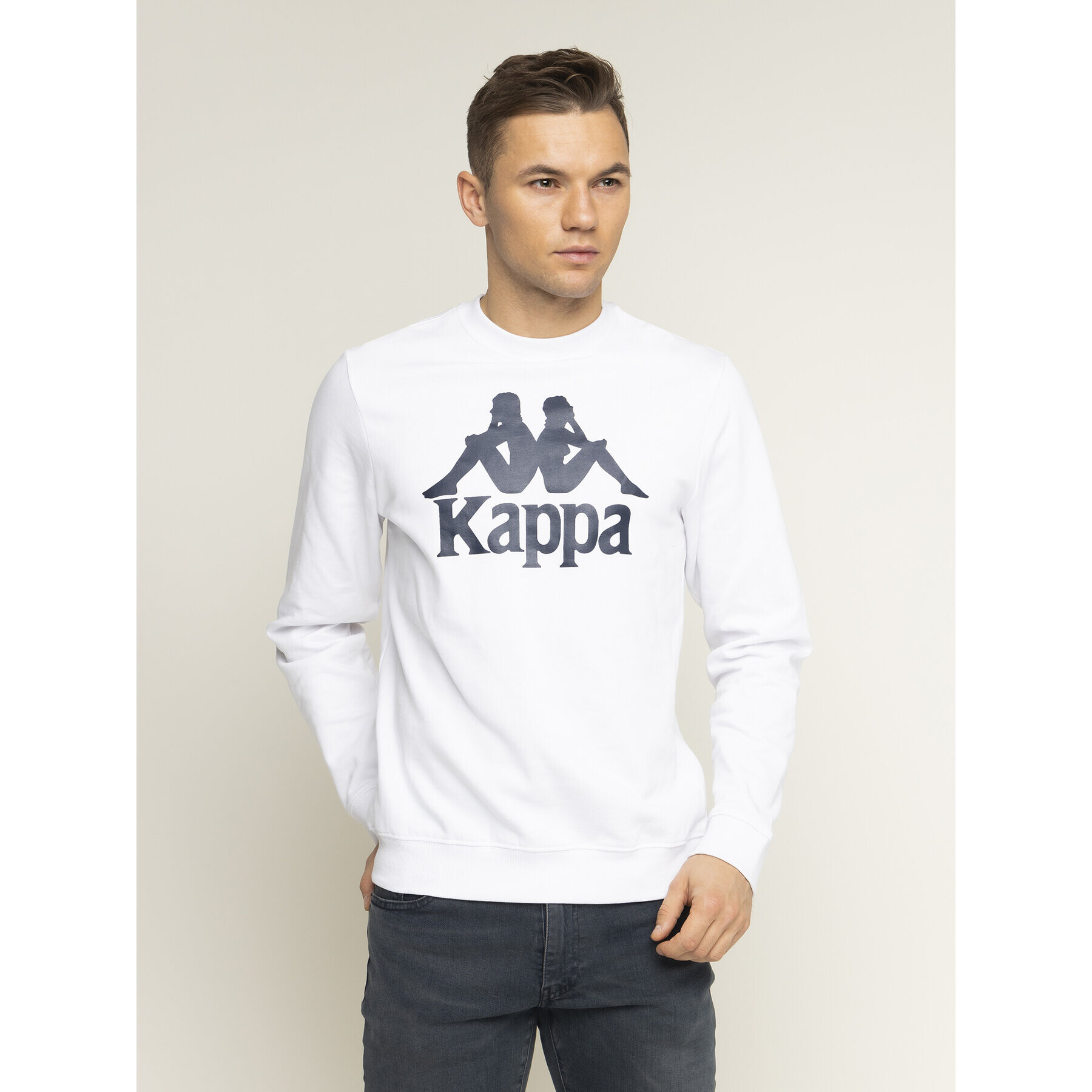 Kappa Mikina 703797 Biela Regular Fit - Pepit.sk