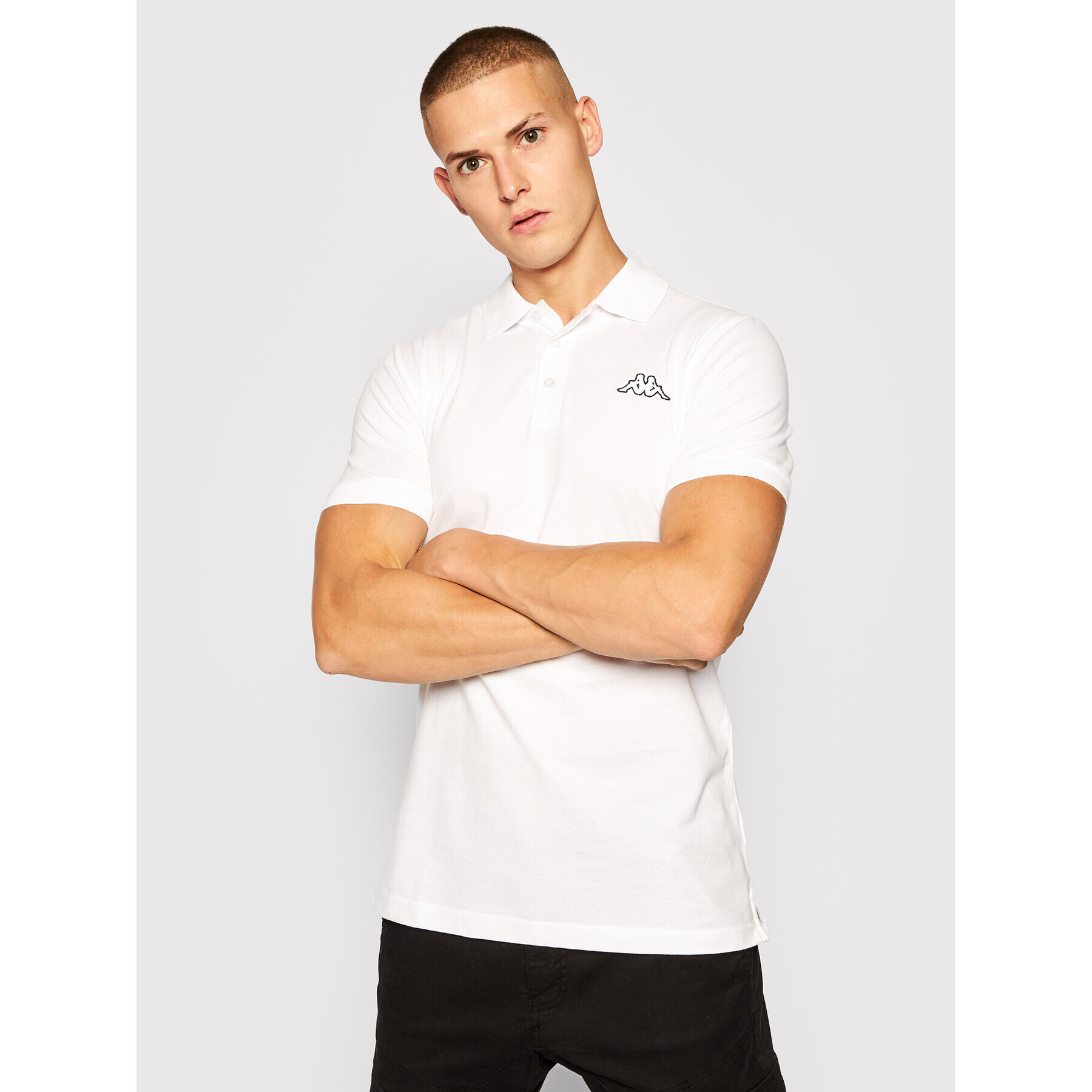 Kappa Polokošeľa 303173 Biela Regular Fit - Pepit.sk