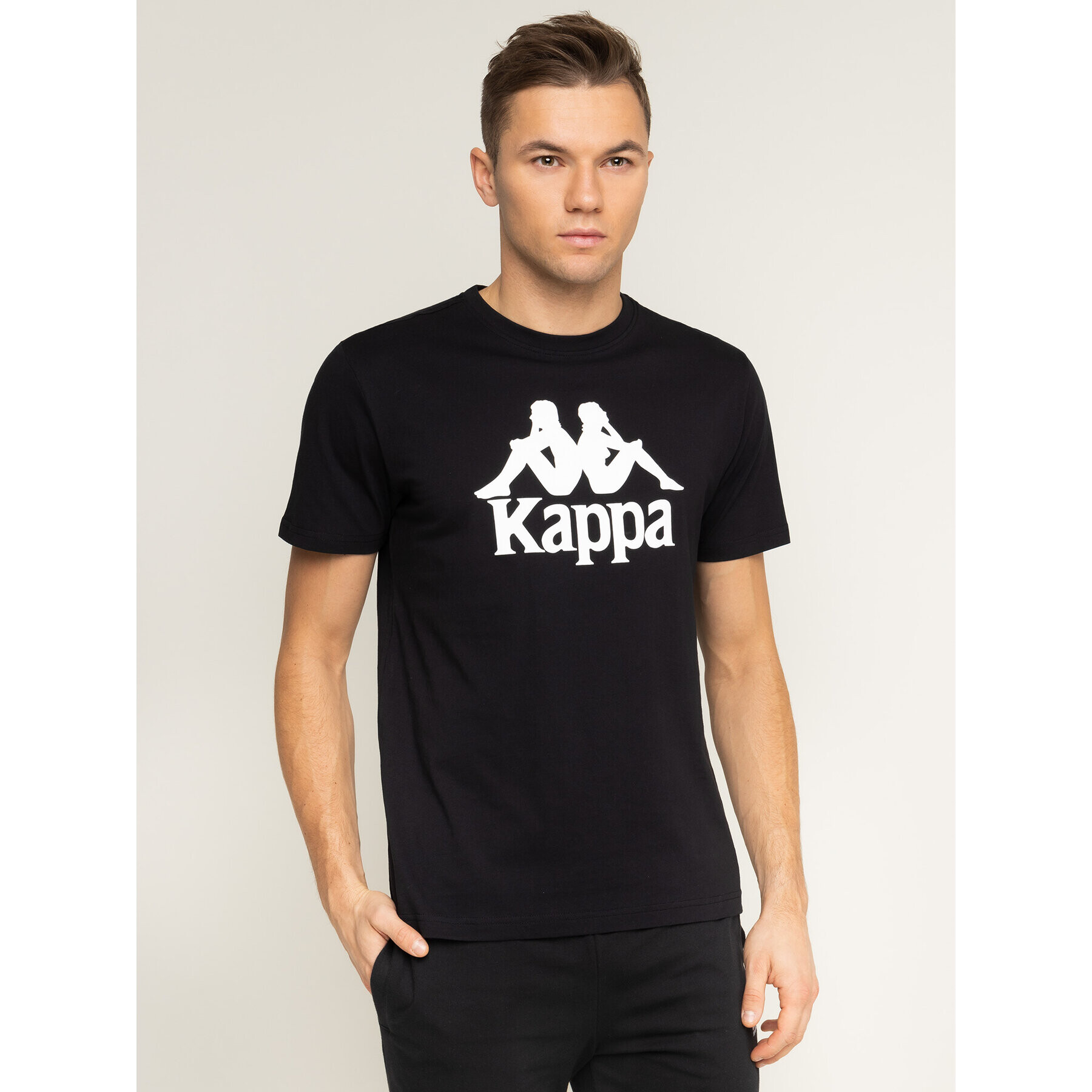 Kappa Tričko 303910 Čierna Regular Fit - Pepit.sk