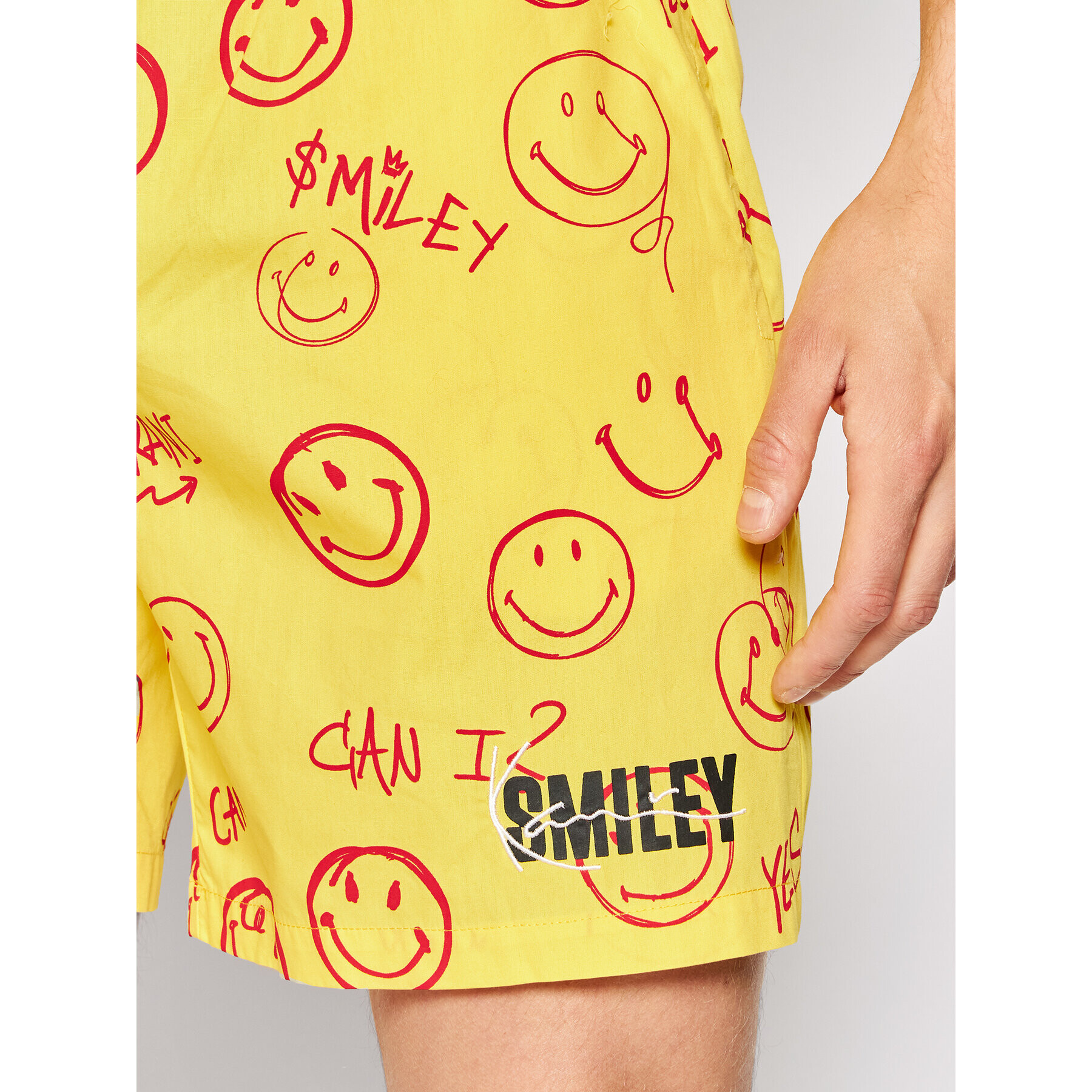 Karl Kani Športové kraťasy SMILEY Signature 6033308 Žltá Regular Fit - Pepit.sk