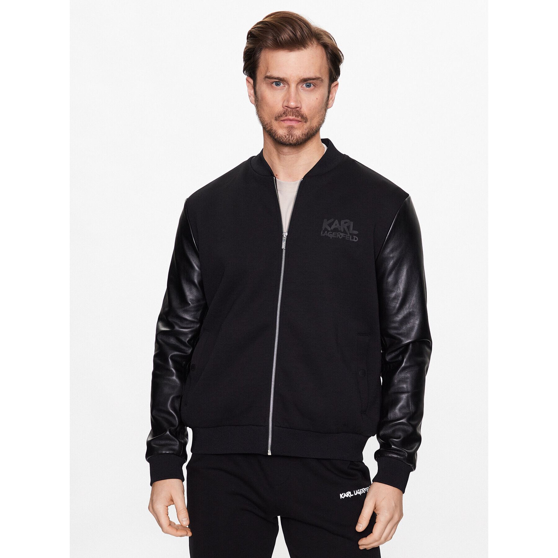 KARL LAGERFELD Bundy bomber 705402 531903 Čierna Regular Fit - Pepit.sk