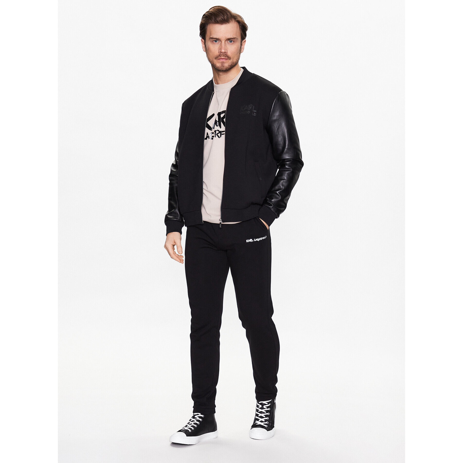 KARL LAGERFELD Bundy bomber 705402 531903 Čierna Regular Fit - Pepit.sk