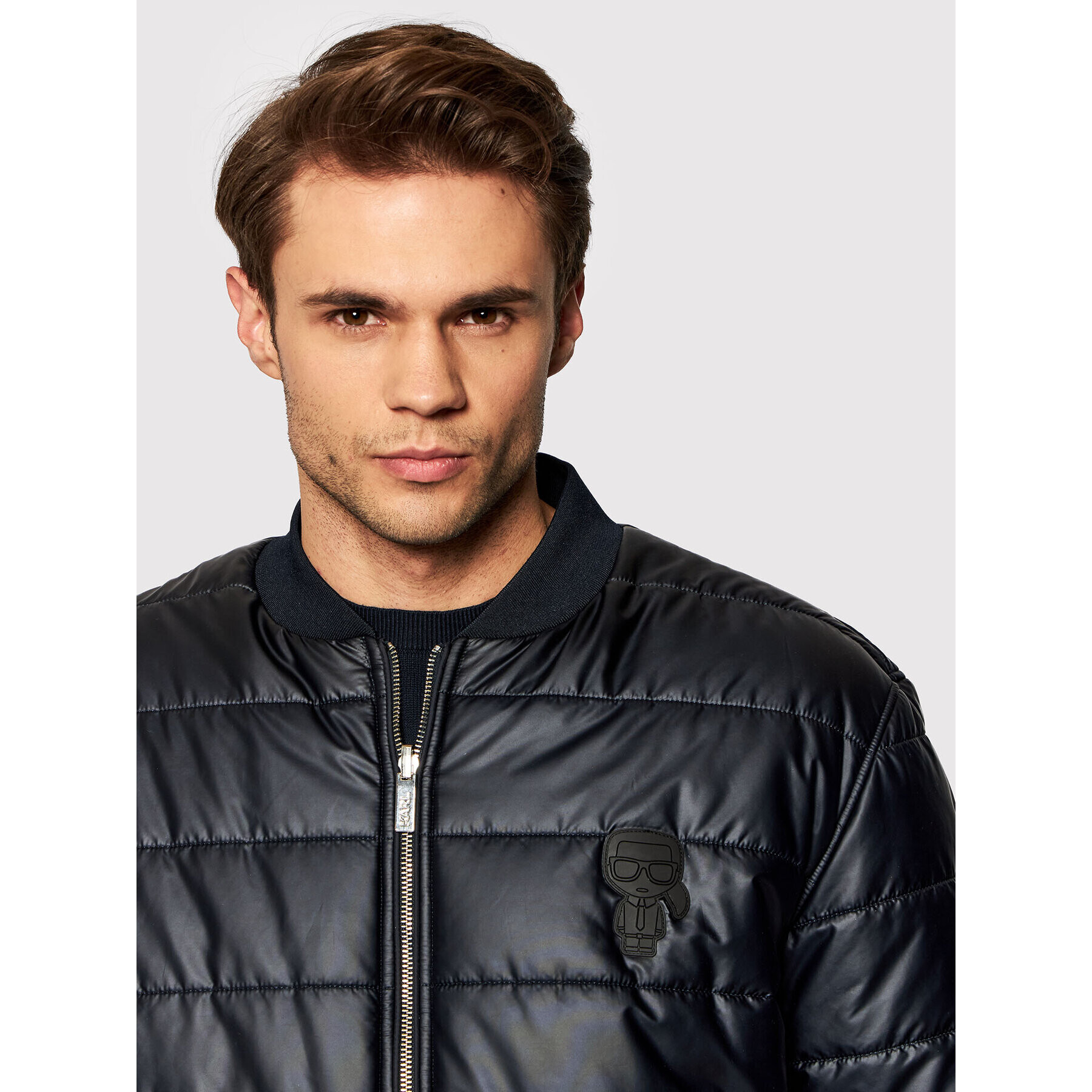 KARL LAGERFELD Bundy bomber Rev 505062 512573 Tmavomodrá Regular Fit - Pepit.sk