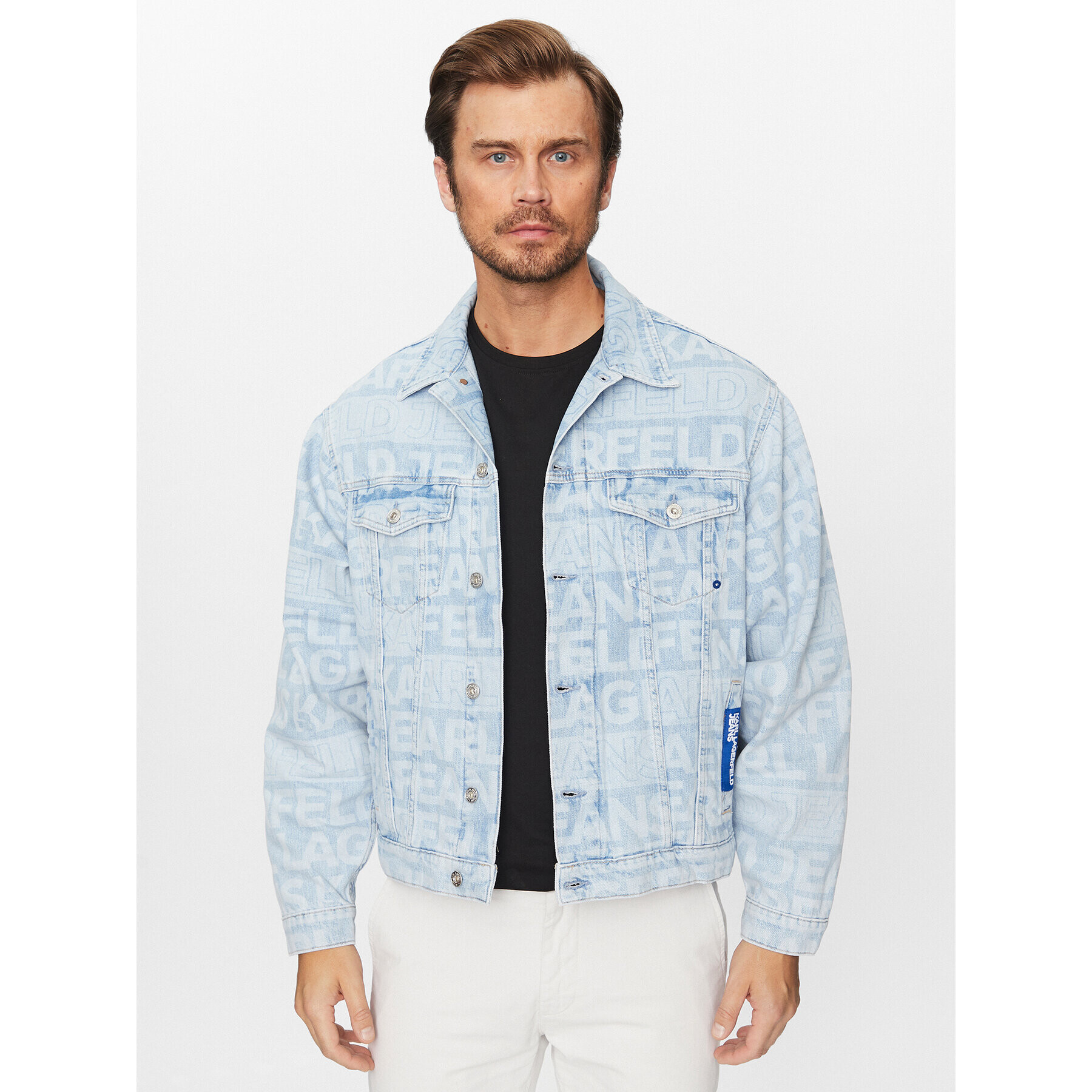 Karl Lagerfeld Jeans Džínsová bunda 235D1451 Modrá Regular Fit - Pepit.sk