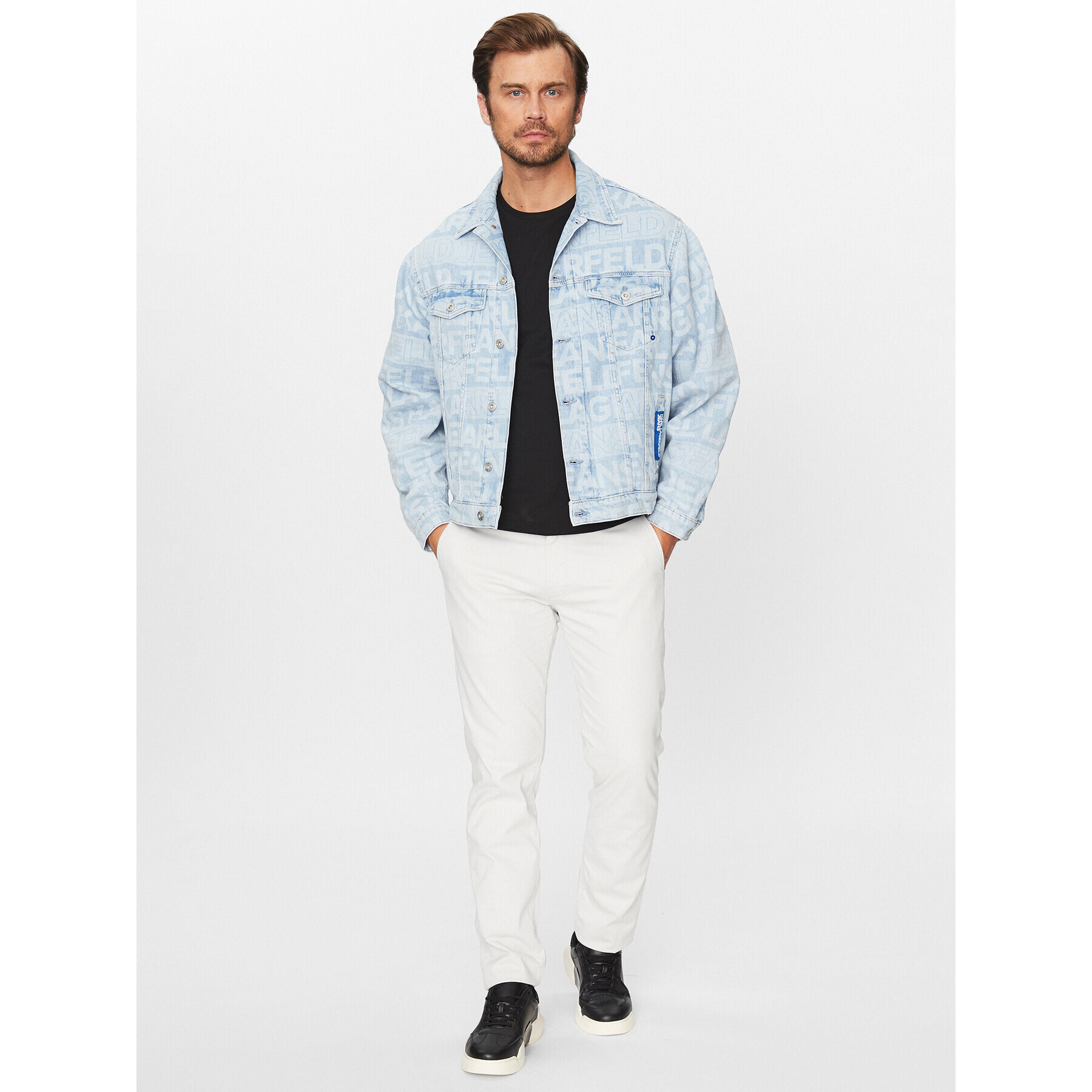 Karl Lagerfeld Jeans Džínsová bunda 235D1451 Modrá Regular Fit - Pepit.sk