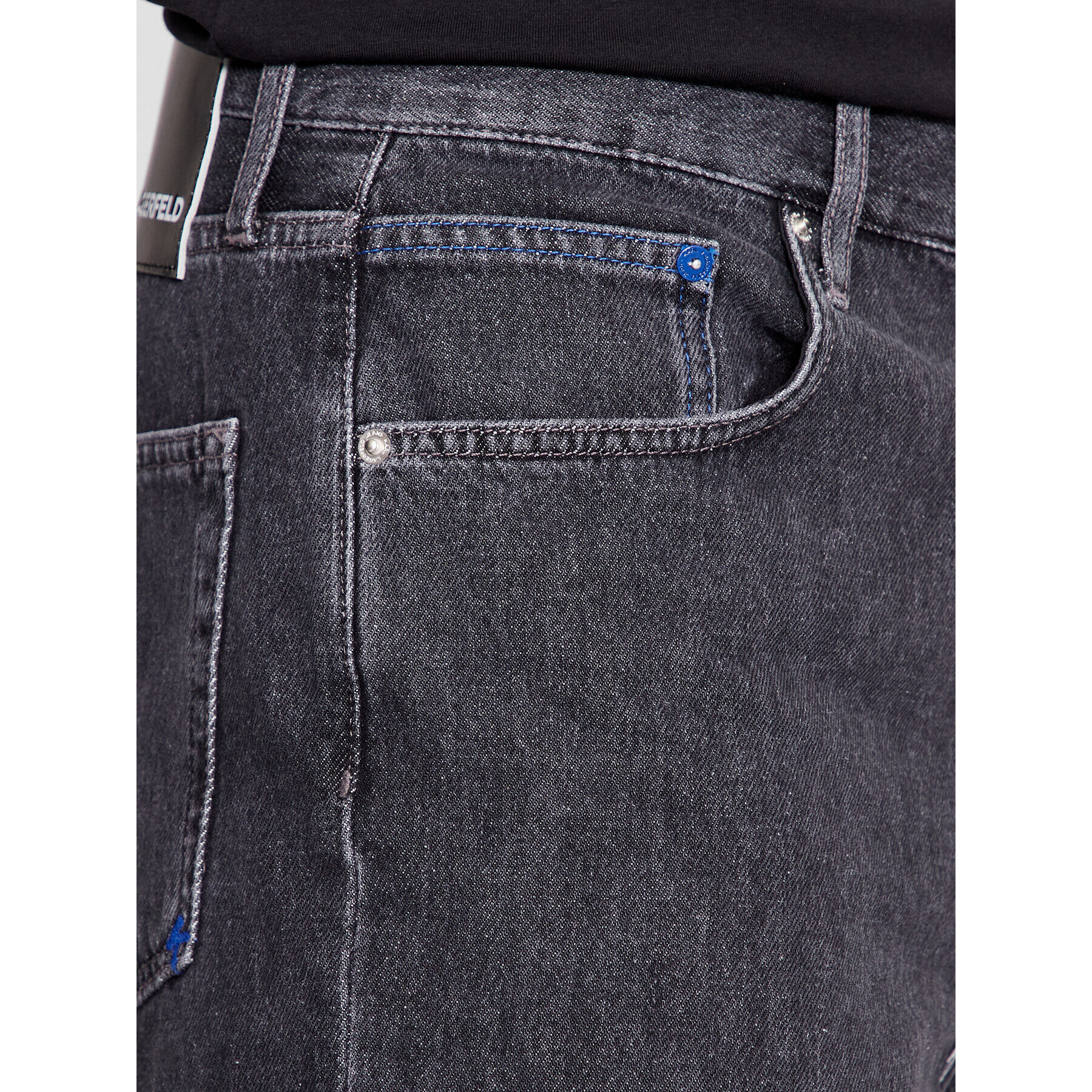 Karl Lagerfeld Jeans Džínsové šortky 235D1115 Sivá Relaxed Fit - Pepit.sk