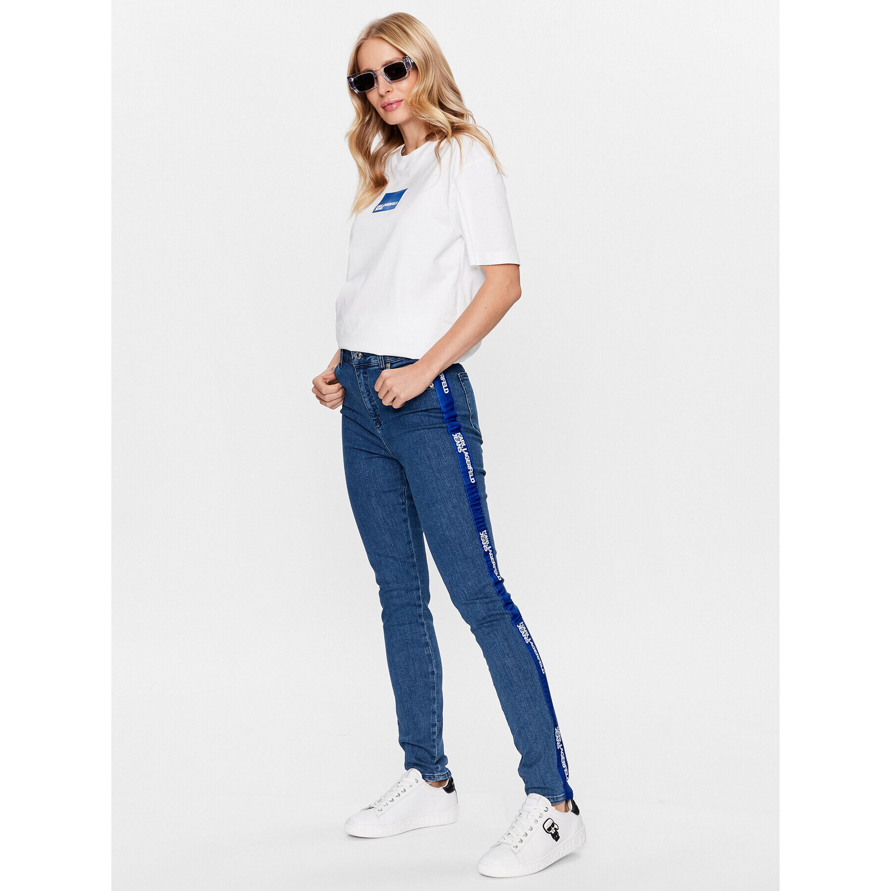 Karl Lagerfeld Jeans Džínsy 231J1107 Modrá Skinny Fit - Pepit.sk