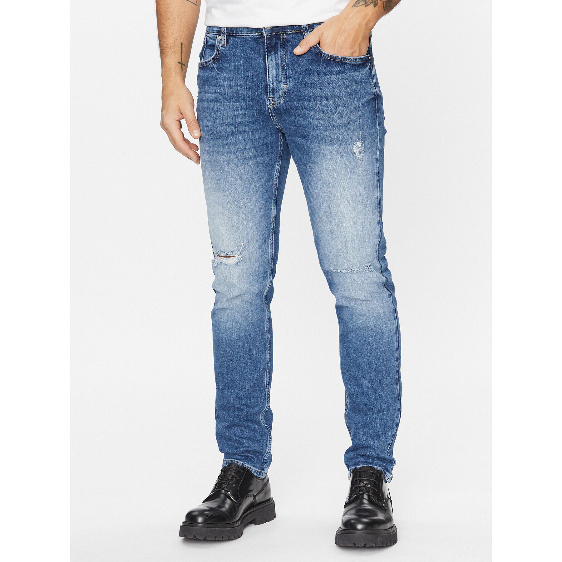 Karl Lagerfeld Jeans Džínsy 235D1104 Modrá Slim Fit - Pepit.sk