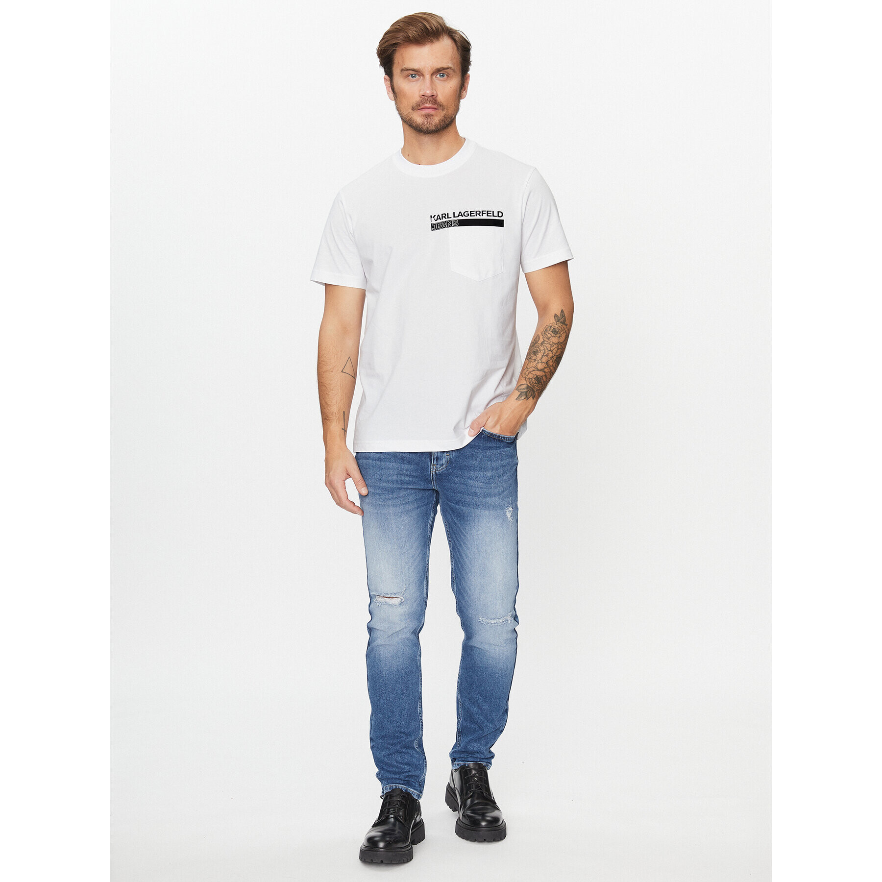 Karl Lagerfeld Jeans Džínsy 235D1104 Modrá Slim Fit - Pepit.sk