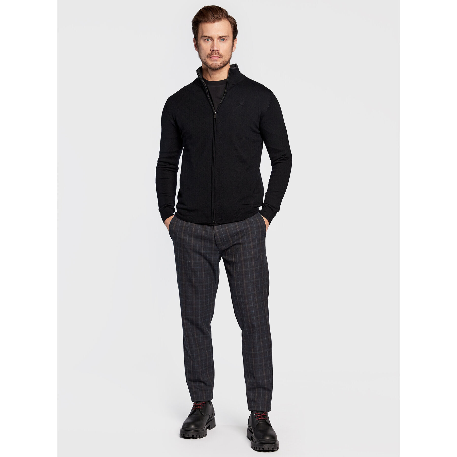 KARL LAGERFELD Kardigán 655004 524399 Čierna Regular Fit - Pepit.sk