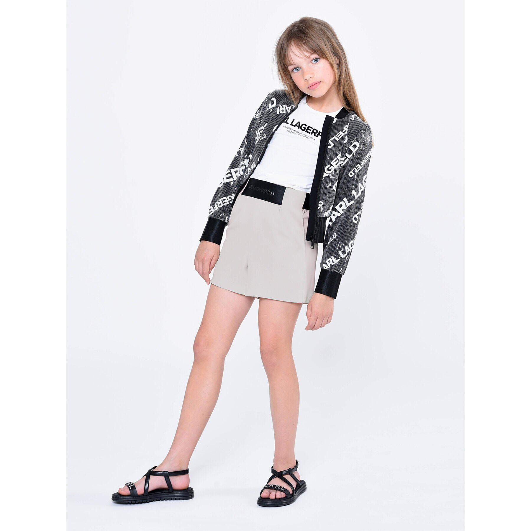 Karl Lagerfeld Kids Bundy bomber Z16148 S Čierna Regular Fit - Pepit.sk