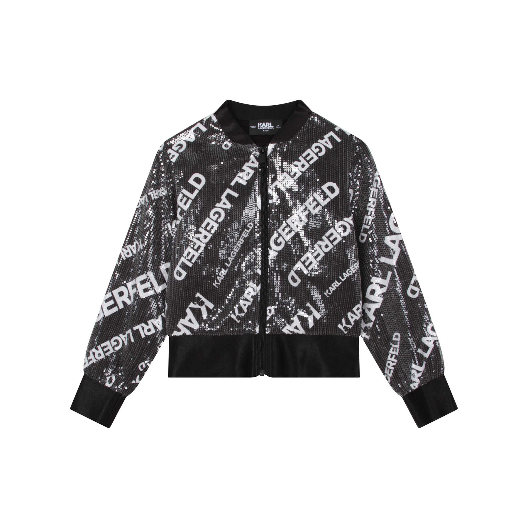 Karl Lagerfeld Kids Bundy bomber Z16148 S Čierna Regular Fit - Pepit.sk