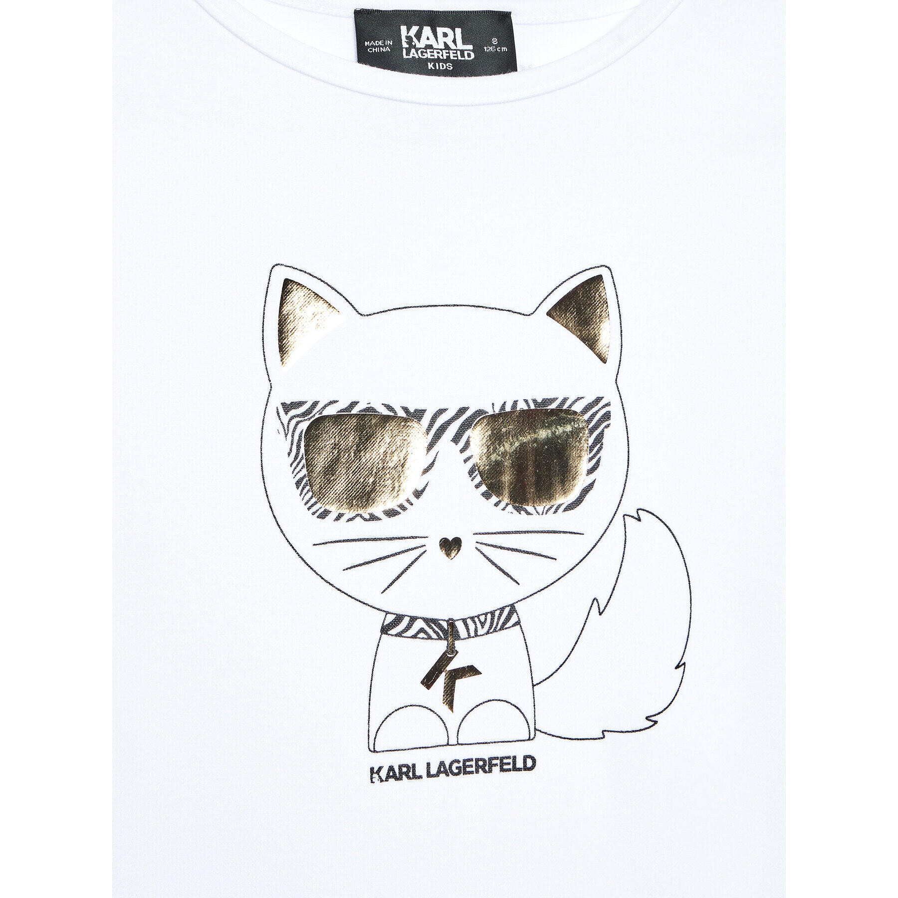 Karl Lagerfeld Kids Každodenné šaty Z12202 S Biela Regular Fit - Pepit.sk