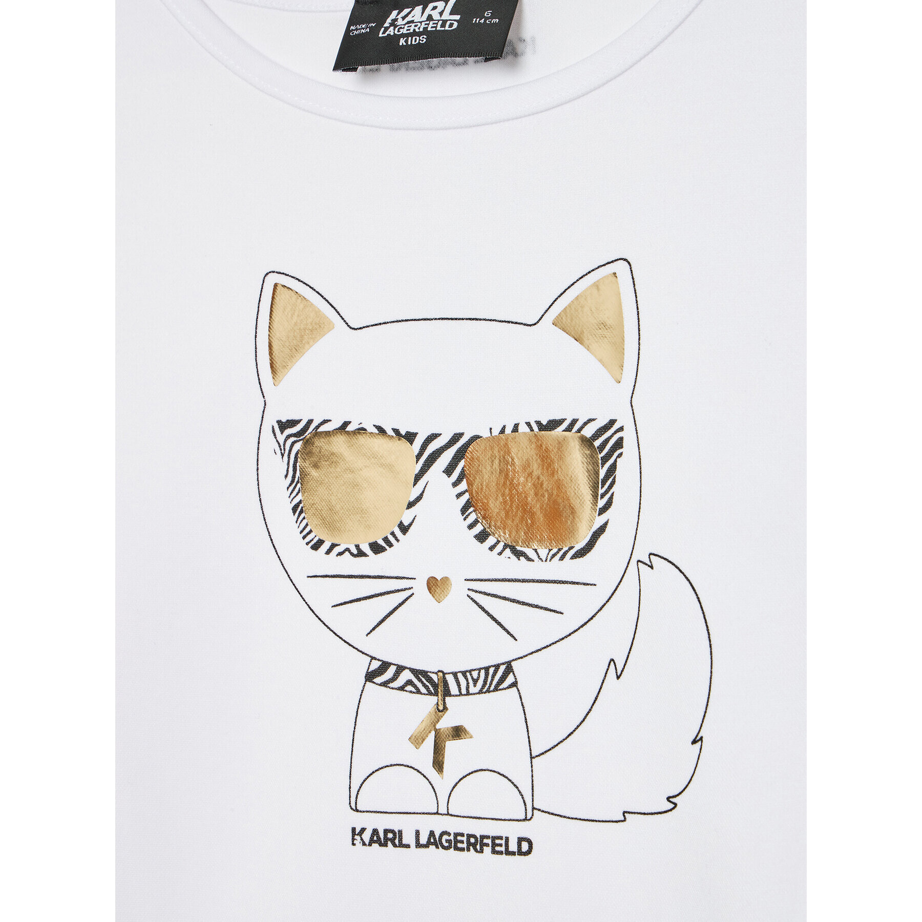 Karl Lagerfeld Kids Každodenné šaty Z12202 S Biela Regular Fit - Pepit.sk