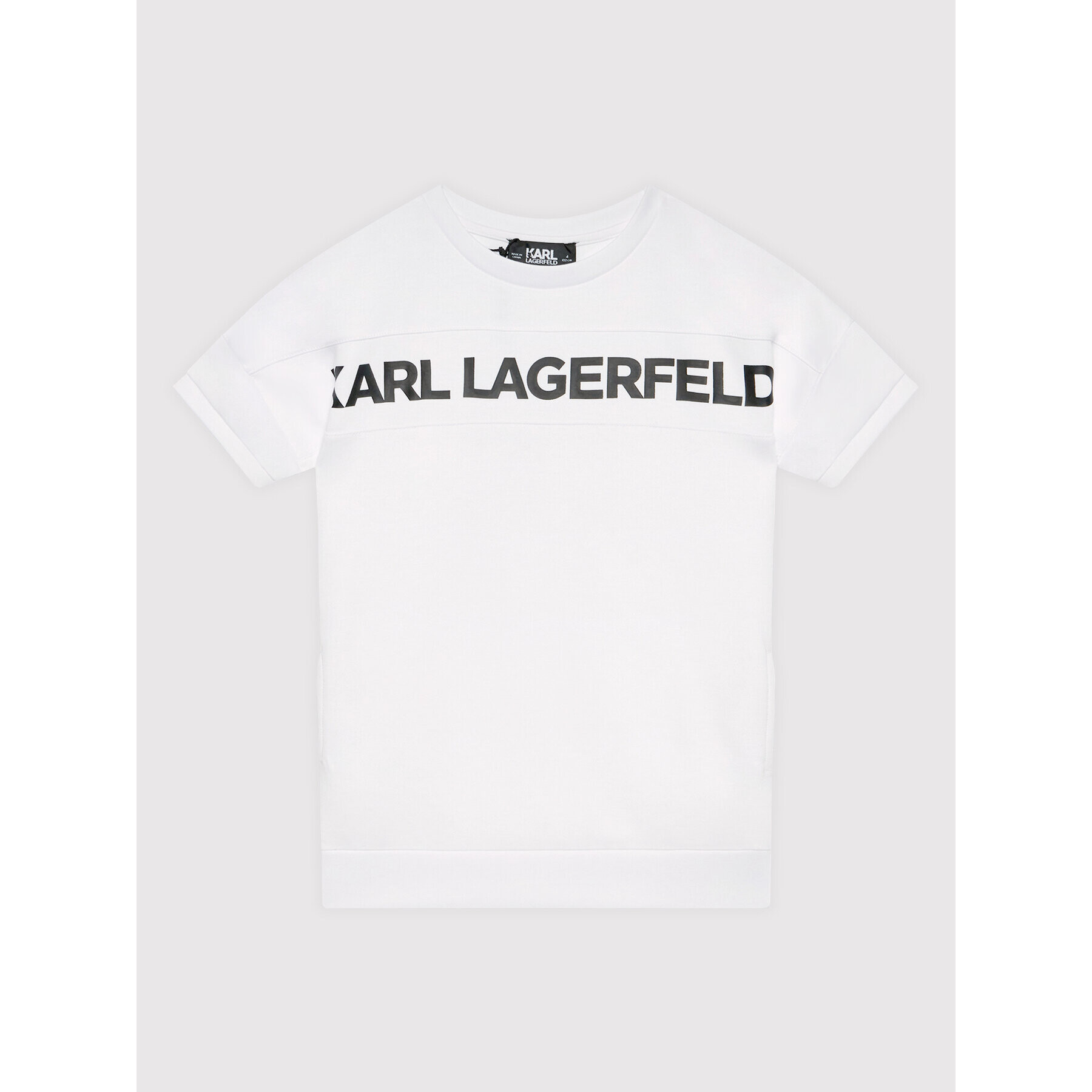 Karl Lagerfeld Kids Každodenné šaty Z12206 D Biela Regular Fit - Pepit.sk