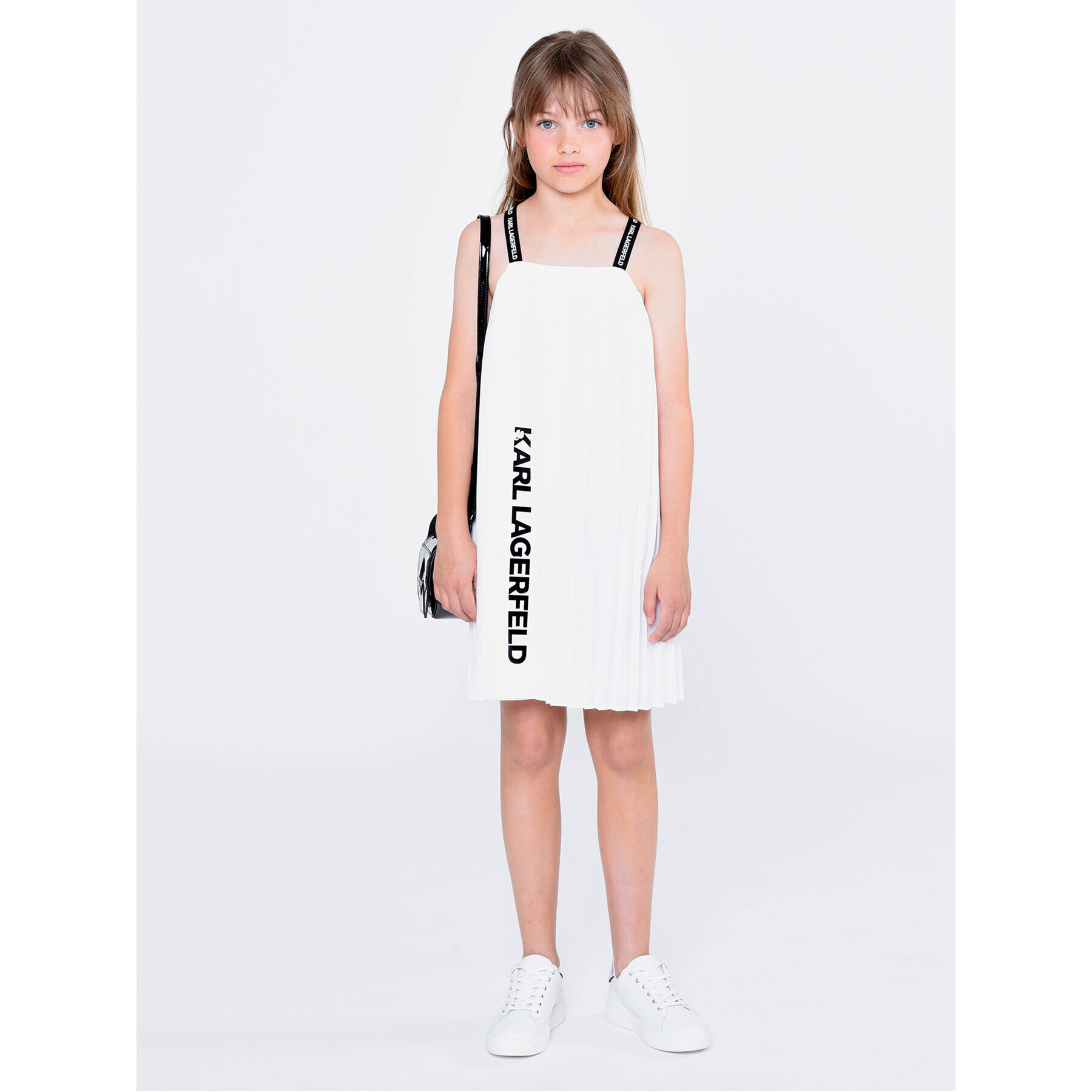 Karl Lagerfeld Kids Každodenné šaty Z12246 S Biela Relaxed Fit - Pepit.sk