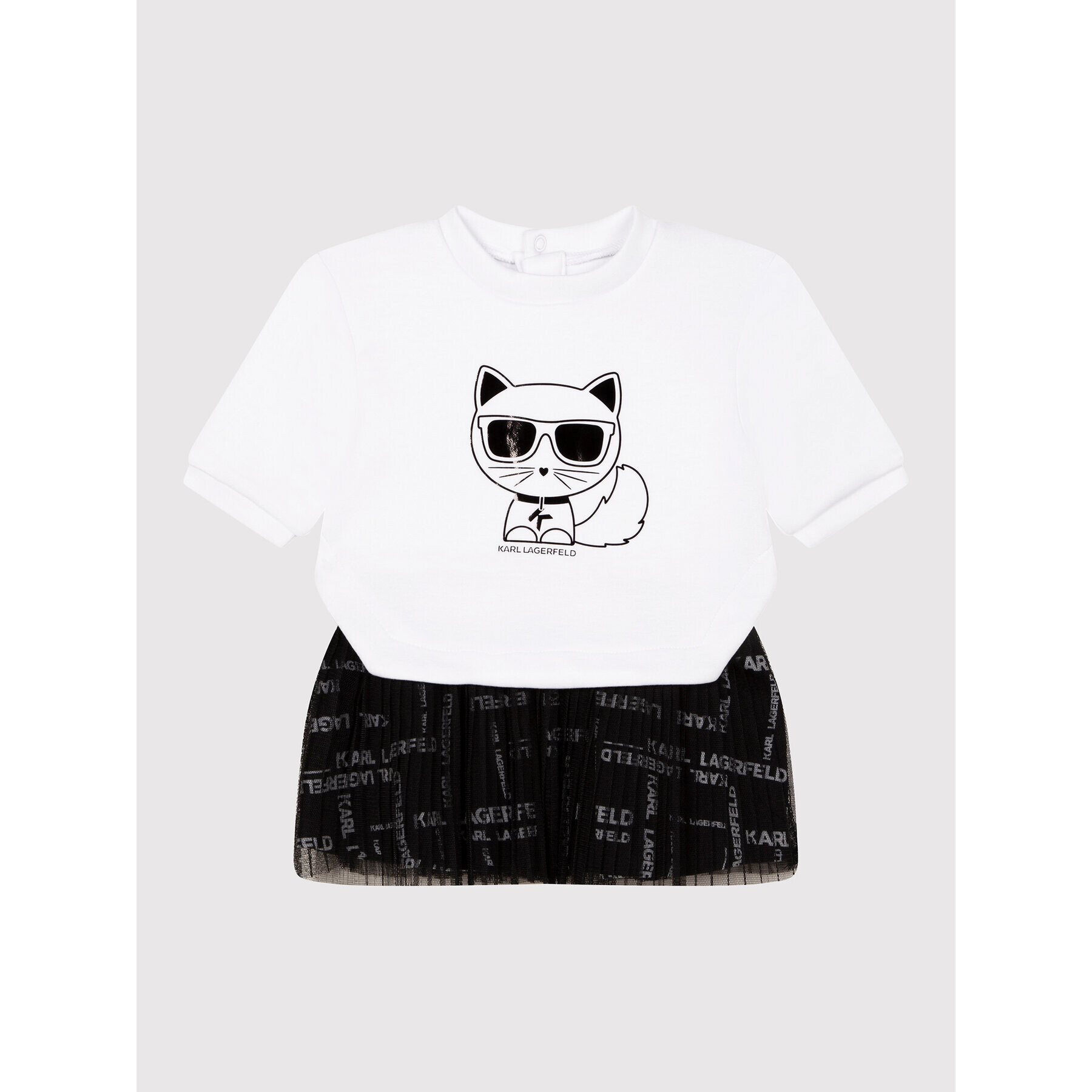 Karl Lagerfeld Kids Každodenné šaty Z92025 Biela Regular Fit - Pepit.sk